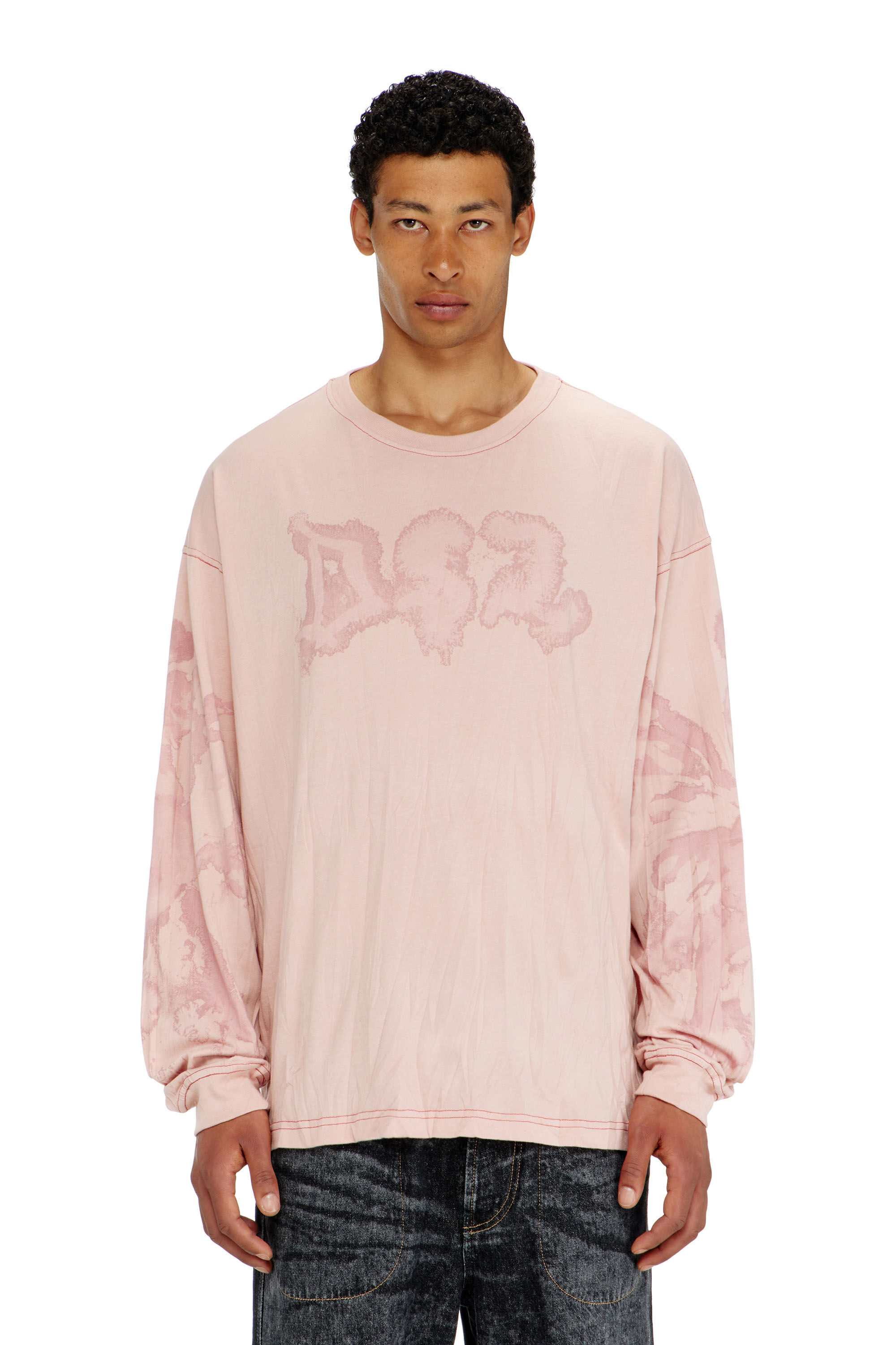 Diesel - T-BOXT-LS-AA4, Man's Relaxed long sleeve tee with blotched print in null - 2