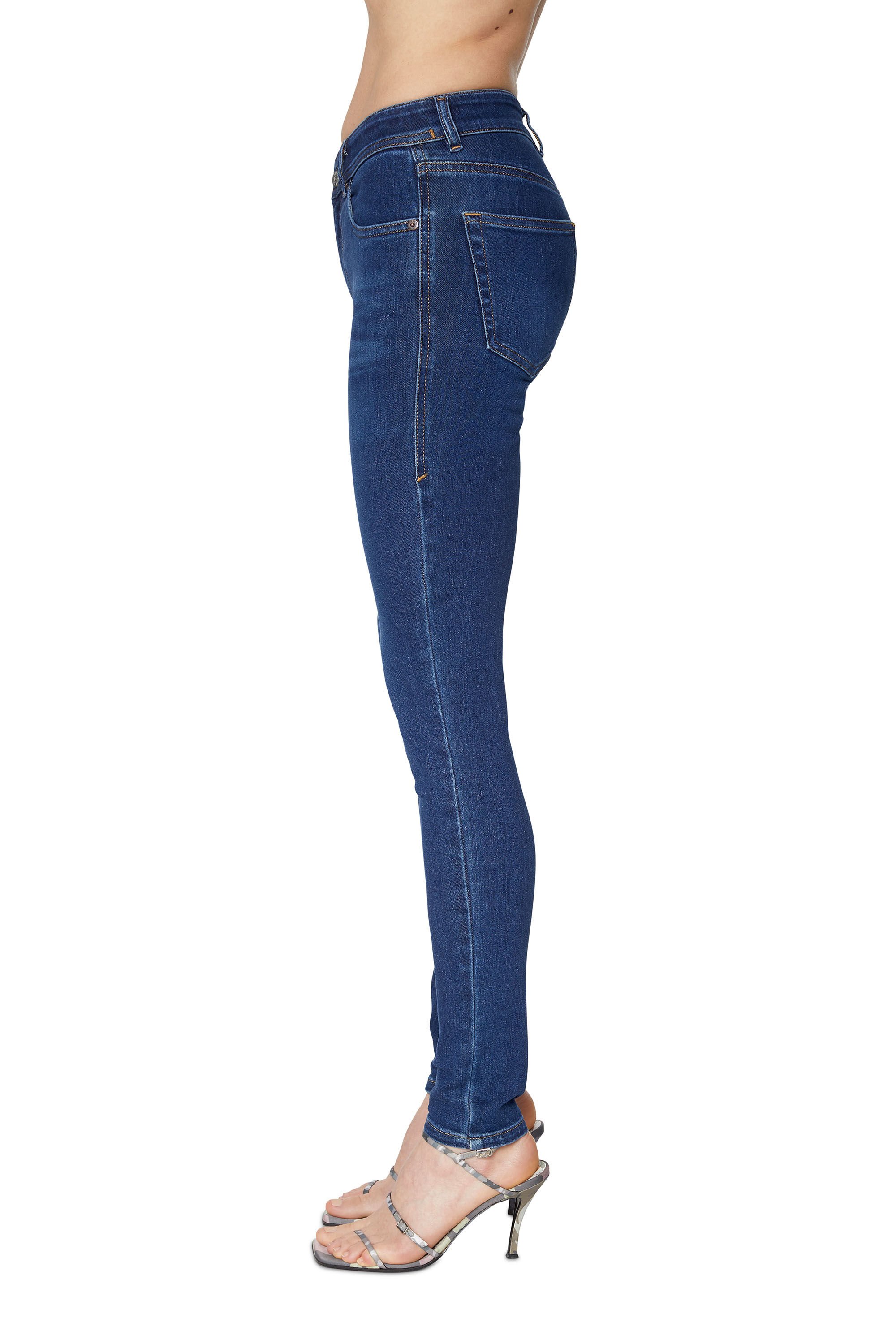 Diesel - Woman Super skinny Jeans 2017 Slandy 09C19, Dark Blue - Image 5