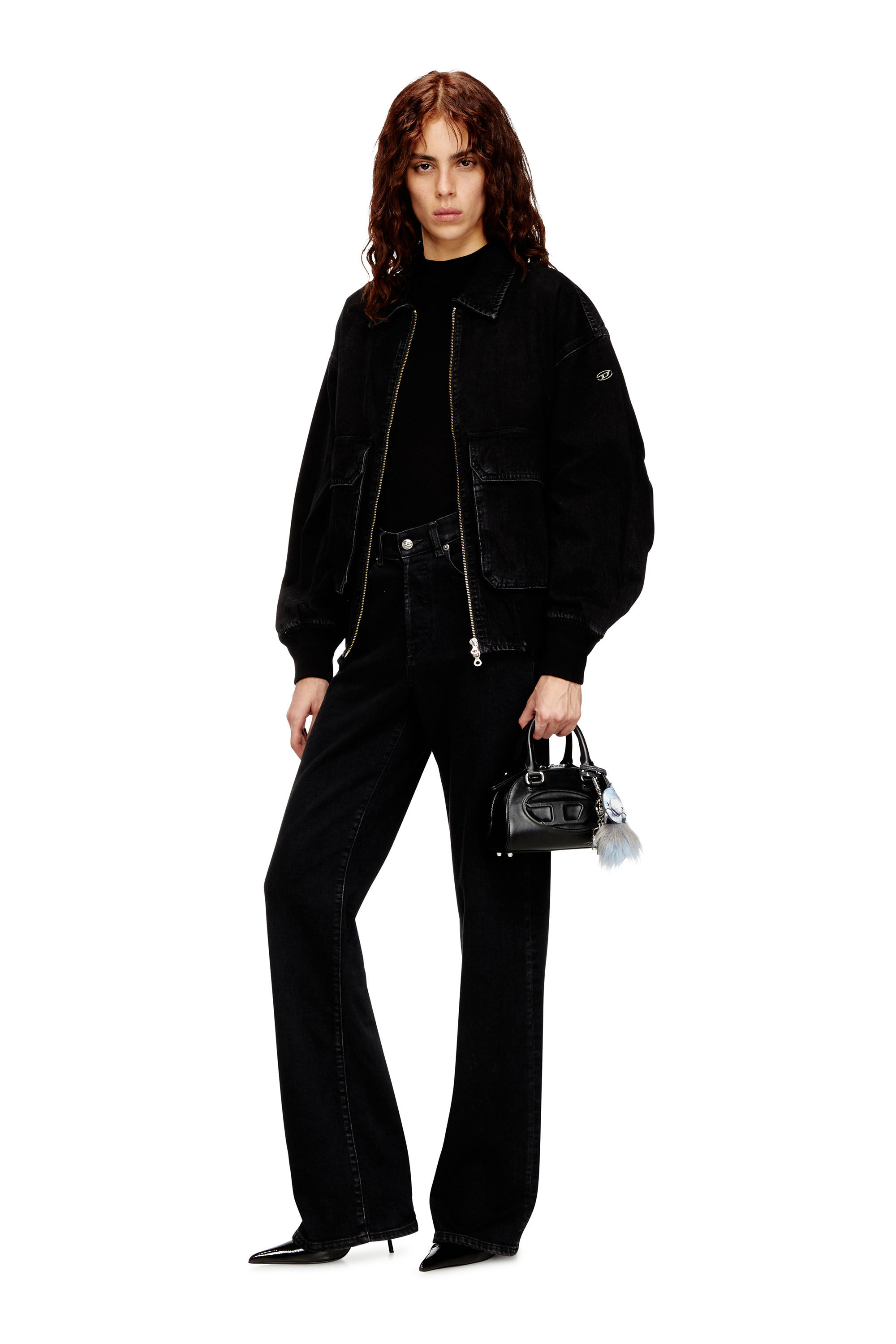 Diesel - D-KURZ, Unisex's Jacket in DNA denim in Black - 7