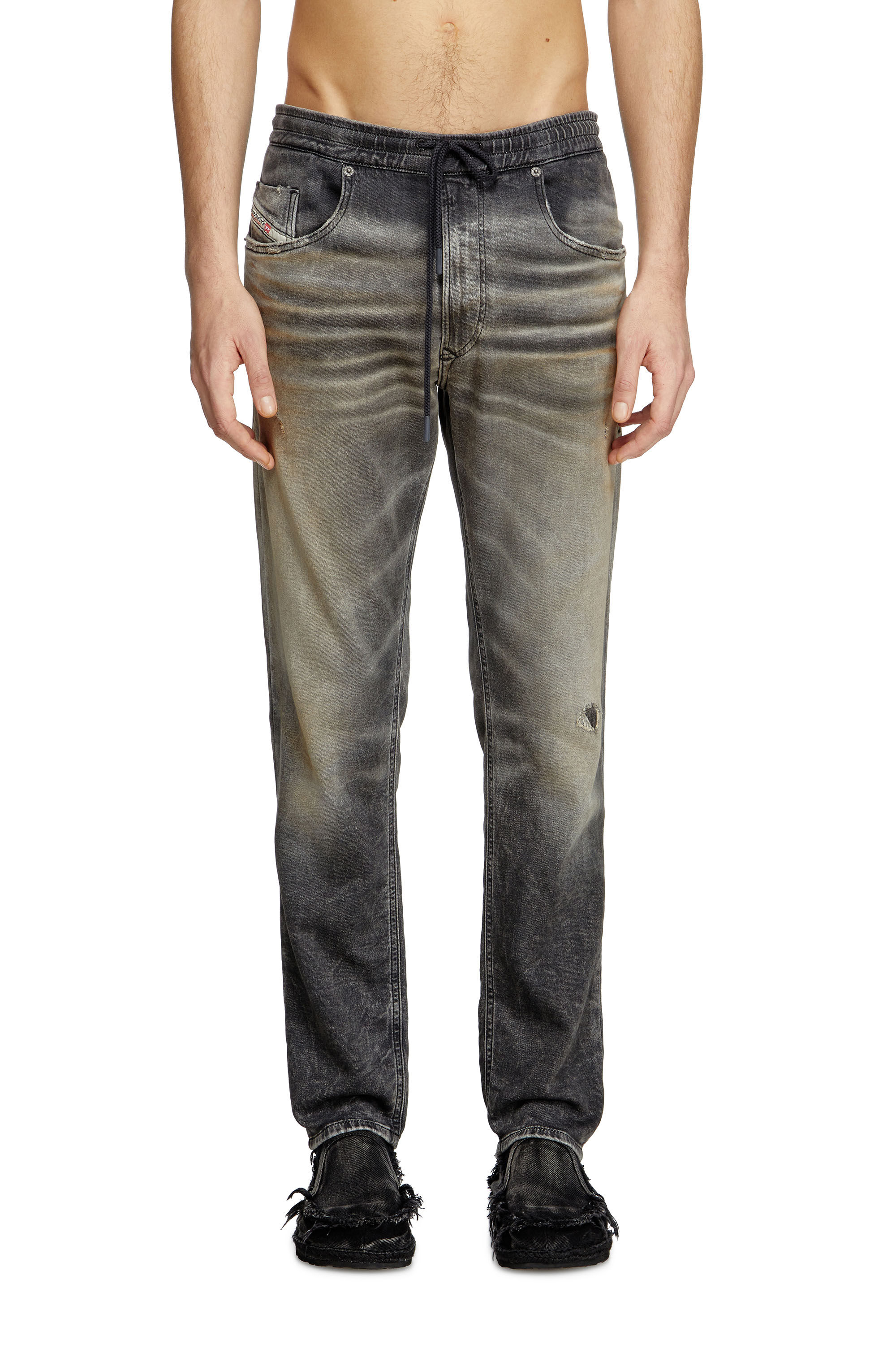 Diesel - Man's Regular 2030 D-Krooley Joggjeans® 068PG, Light Grey - 3