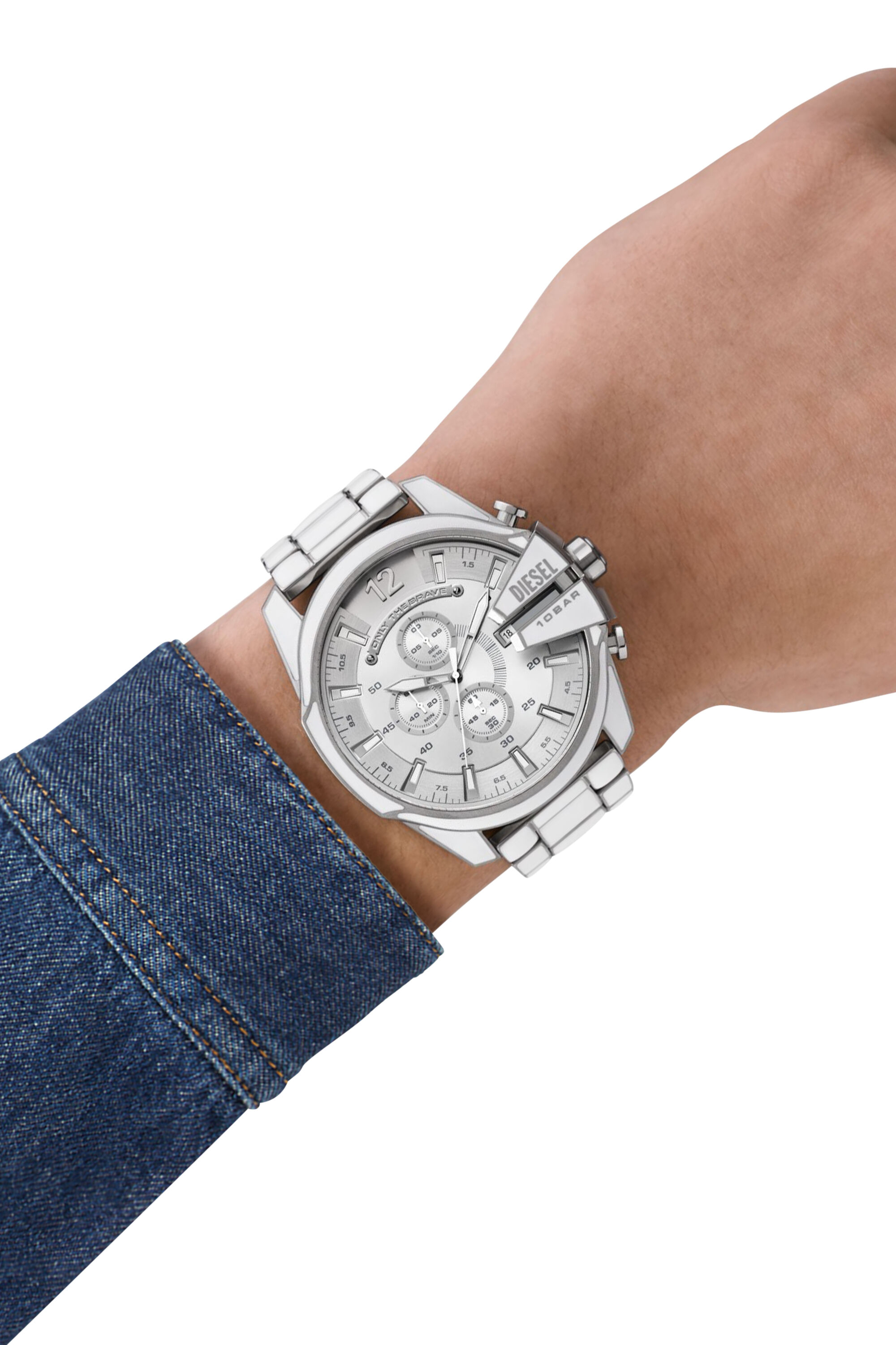 Diesel mega chief silver outlet