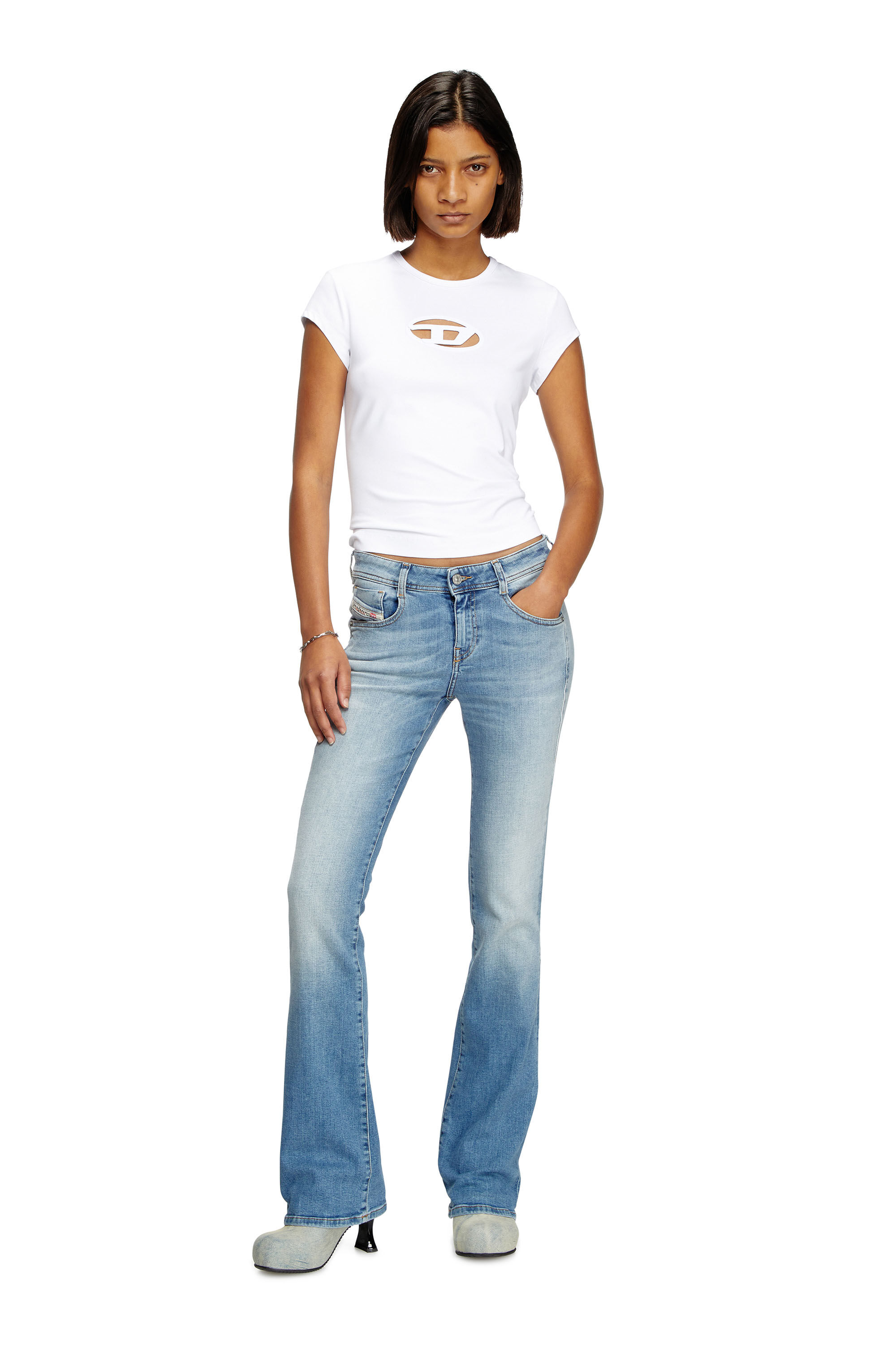 tシャツ CUT OUT LOGO BIG S/S TOP レディース Levi's® Logo T-shirt Big Girls S-xl - White | Levi's® US
