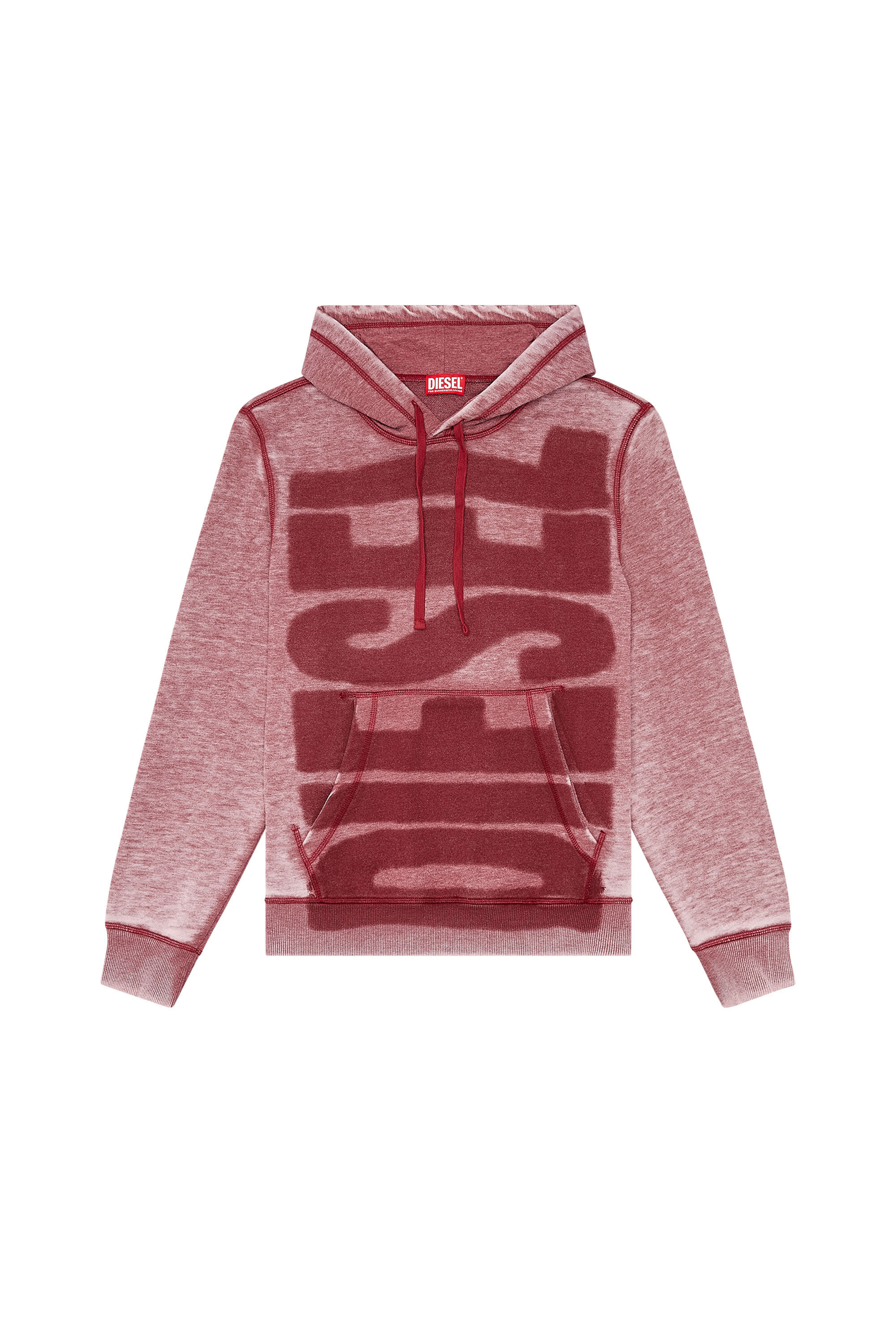 Diesel pink hoodie cheap
