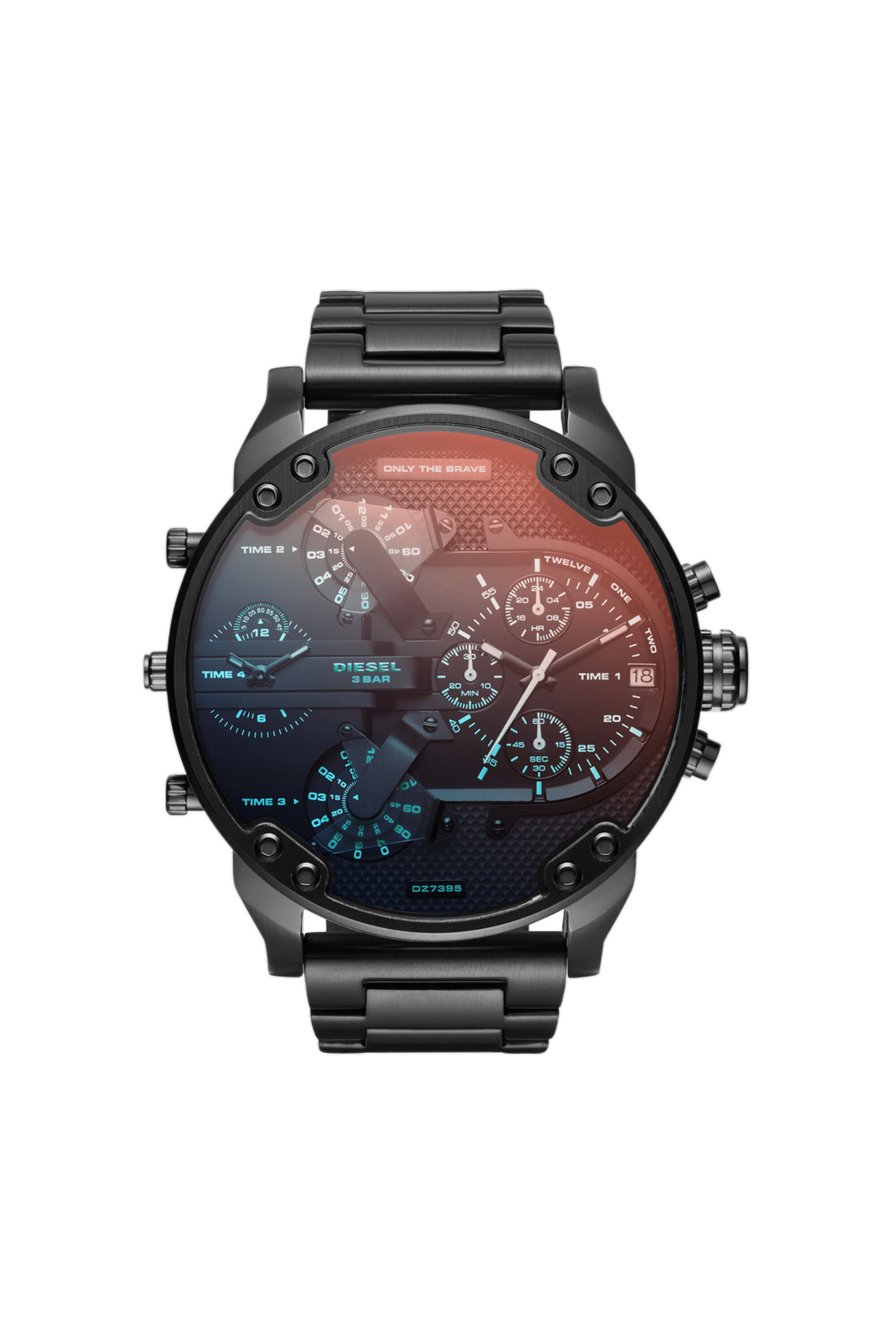 DZ7395 Man Mr. Daddy 2.0 black watch with detailed dial Diesel