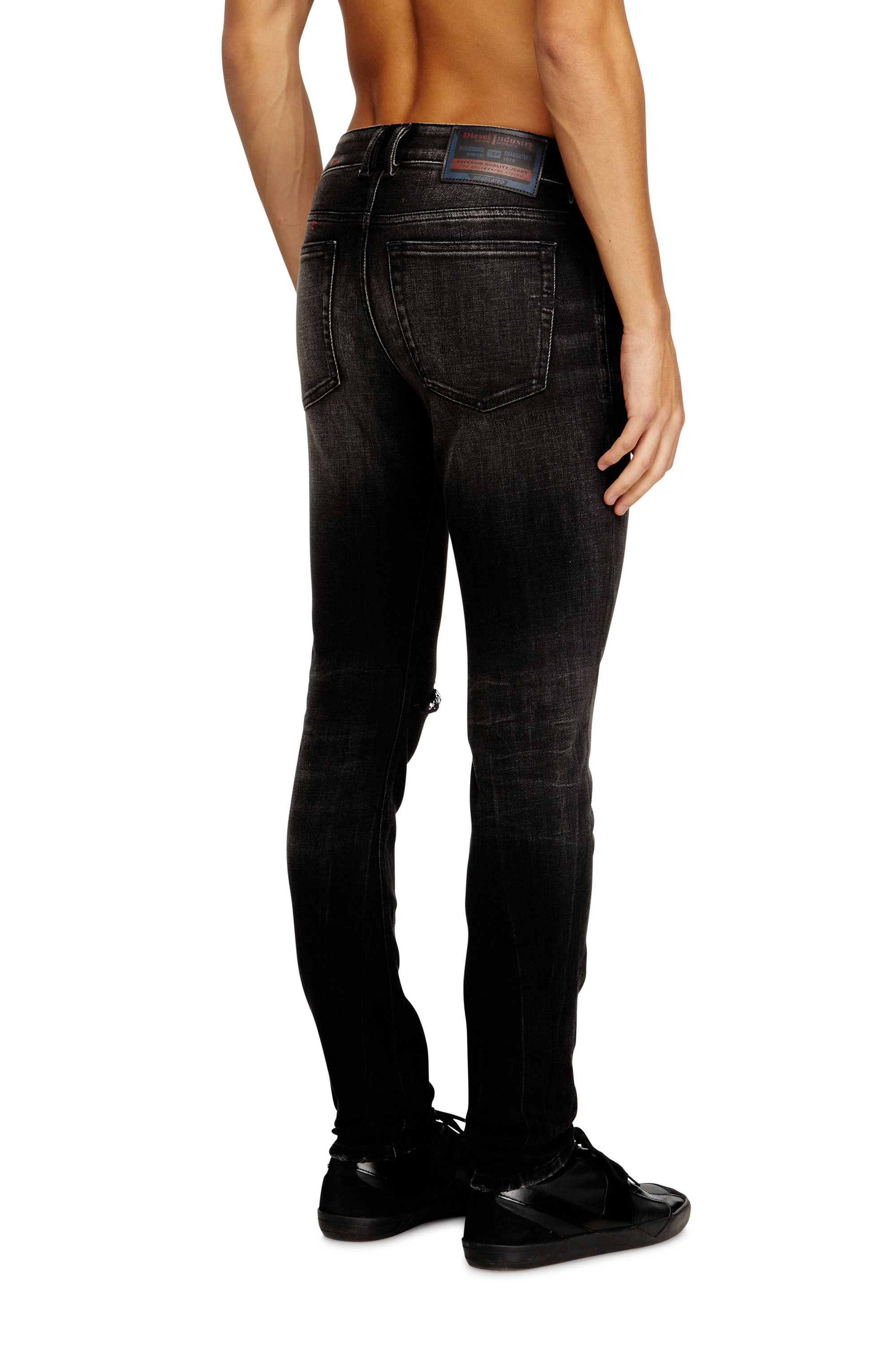 Diesel - Man's Skinny Jeans 1979 Sleenker 09N19, Black/Dark grey - 4