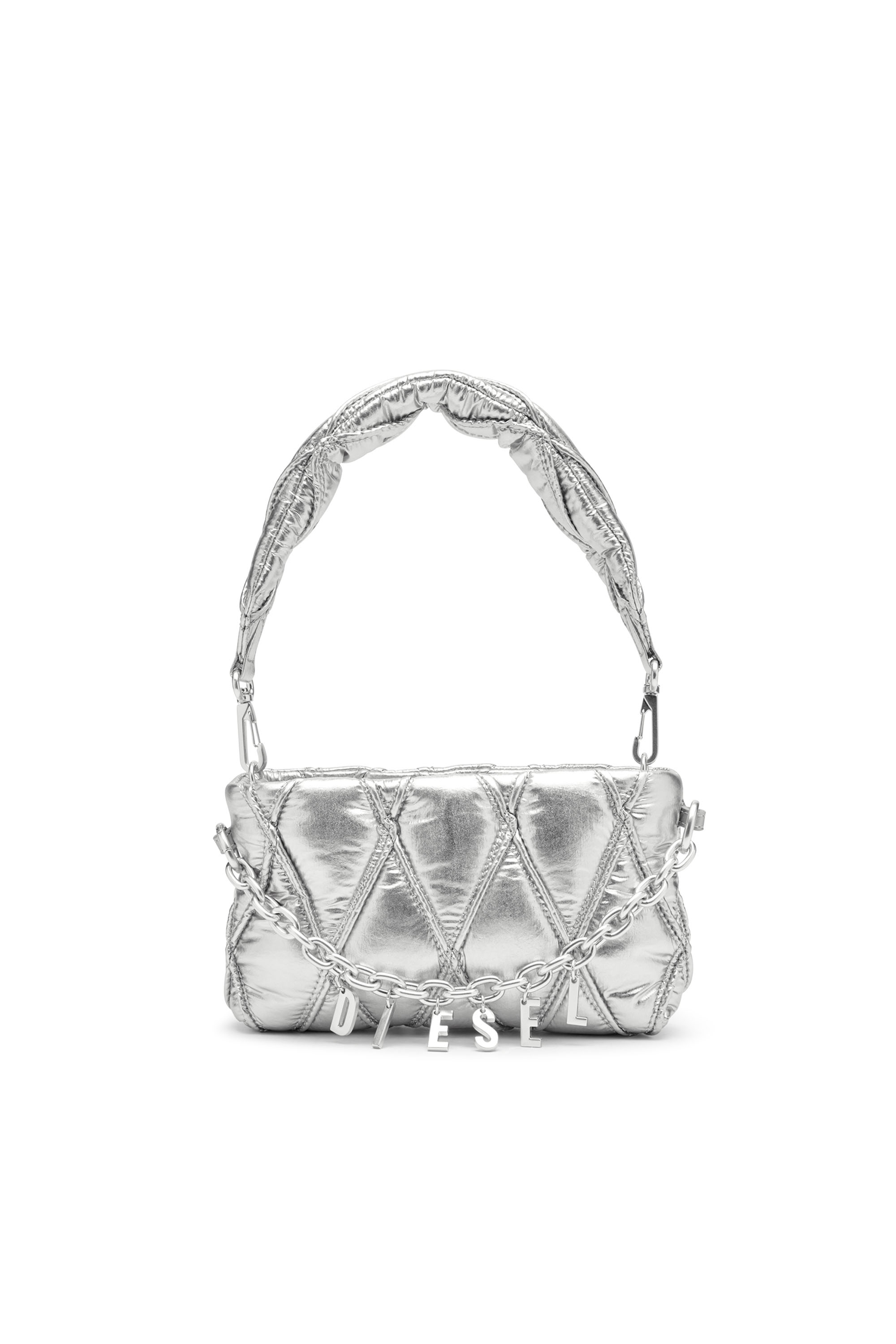Diesel - CHARM-D POUCH, Woman's Wallet purse in metallic quilted nylon in null - 1