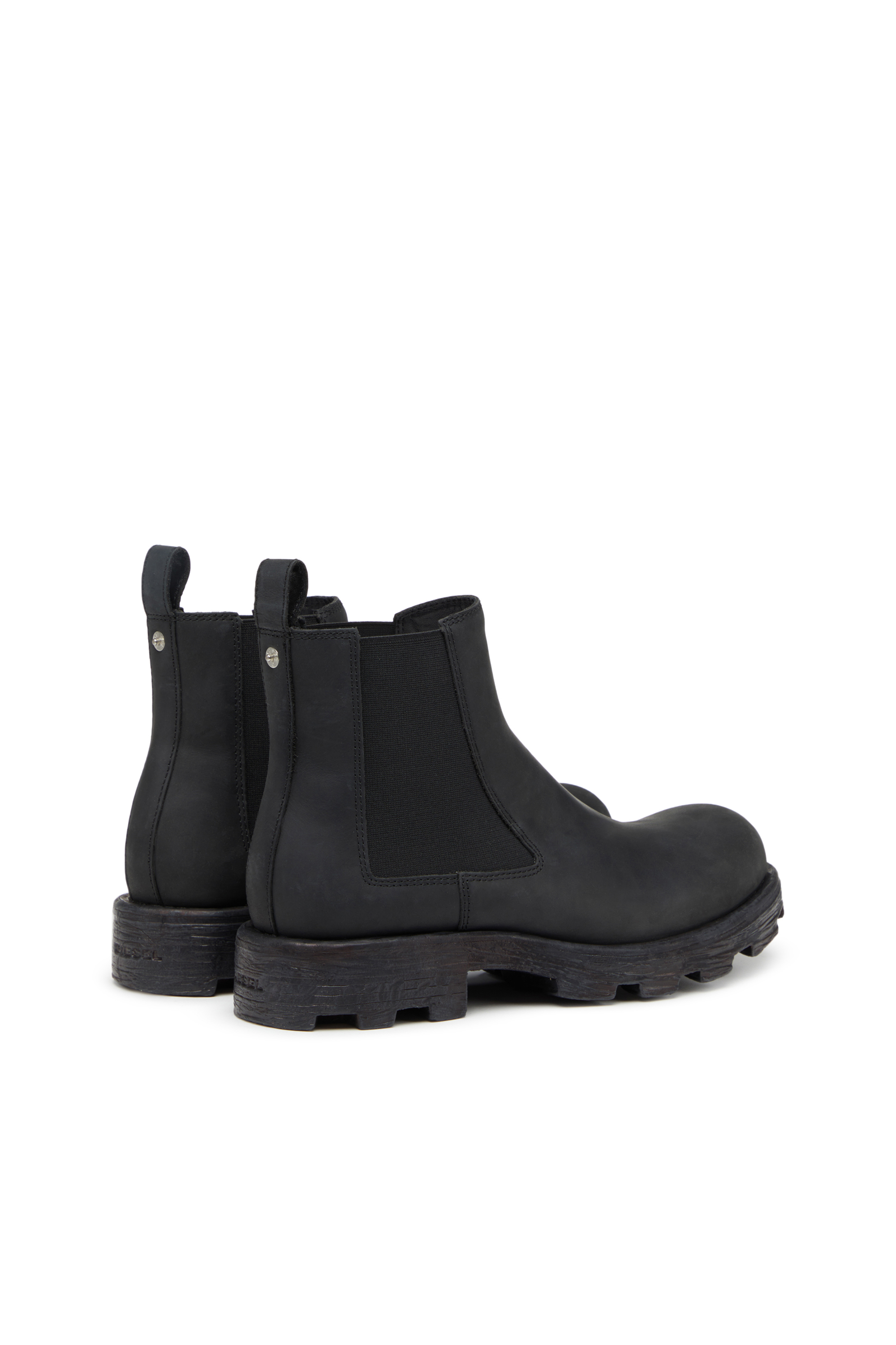 Diesel - D-HAMMER LCH, Man D-Hammer LCH - Chelsea boots in waxed nubuck leather in Black - Image 3
