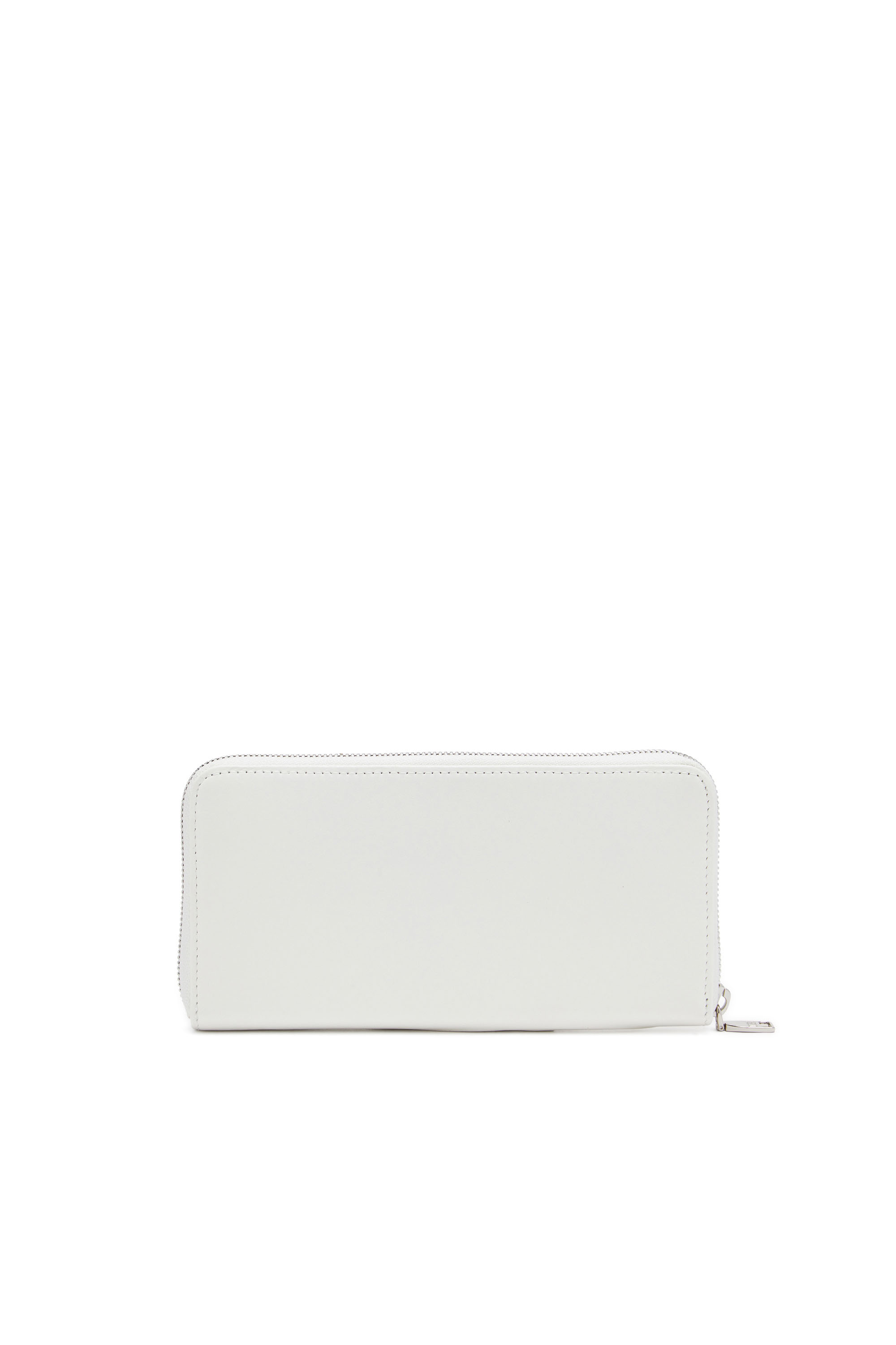 Diesel - 1DR-FOLD CONTINENTAL ZIP L, Woman Long zip wallet with embossed logo in White - Image 2