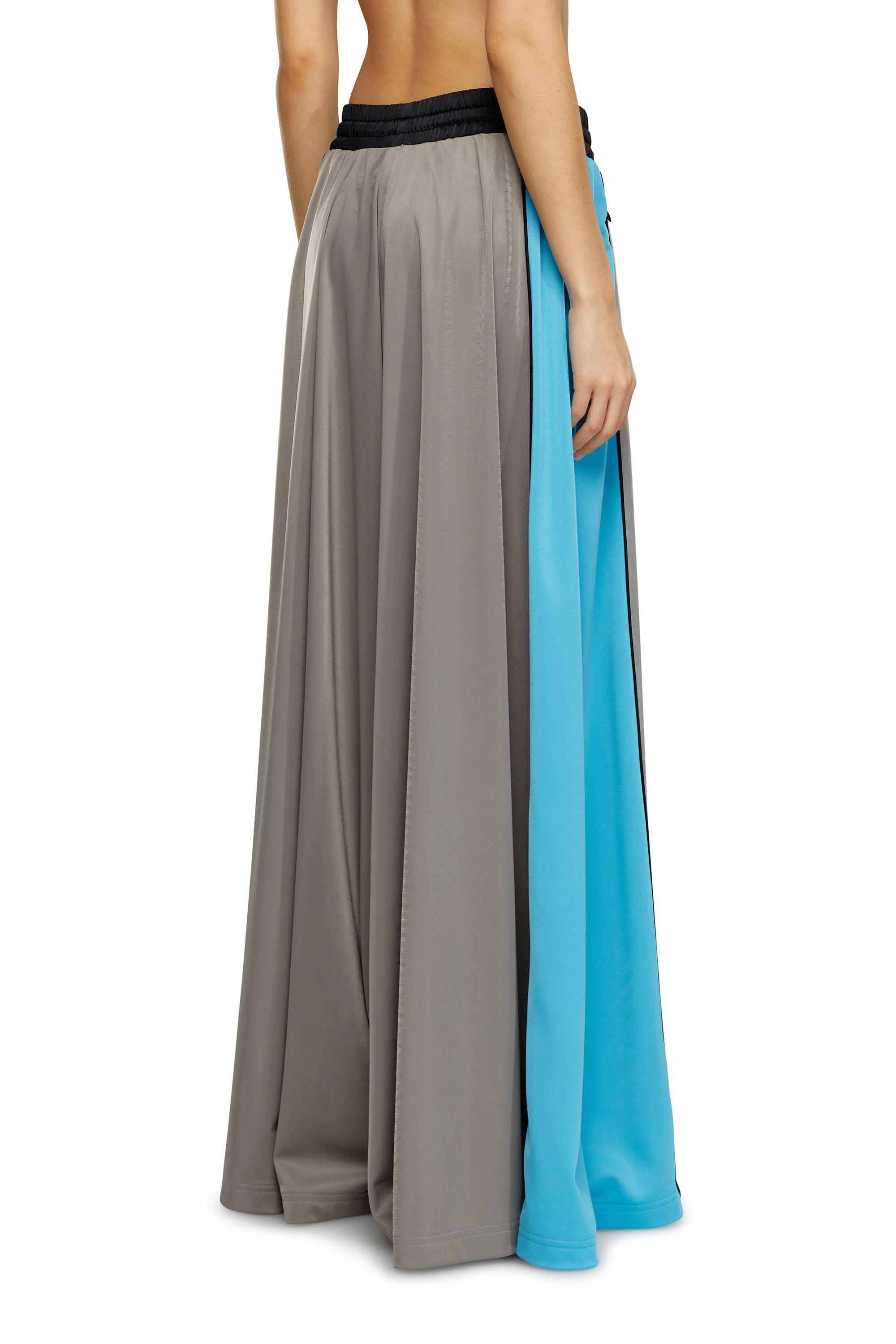 Diesel - P-WILD, Woman Palazzo pants in satin and double knit in Multicolor - Image 4