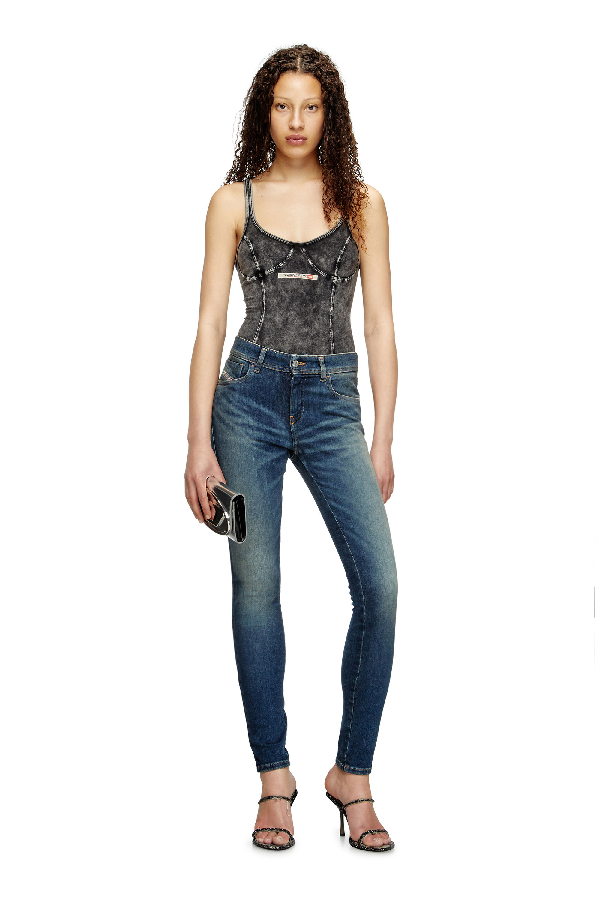 Diesel - Woman's Skinny Jeans 2017 Slandy 09L95, Medium blue - 1