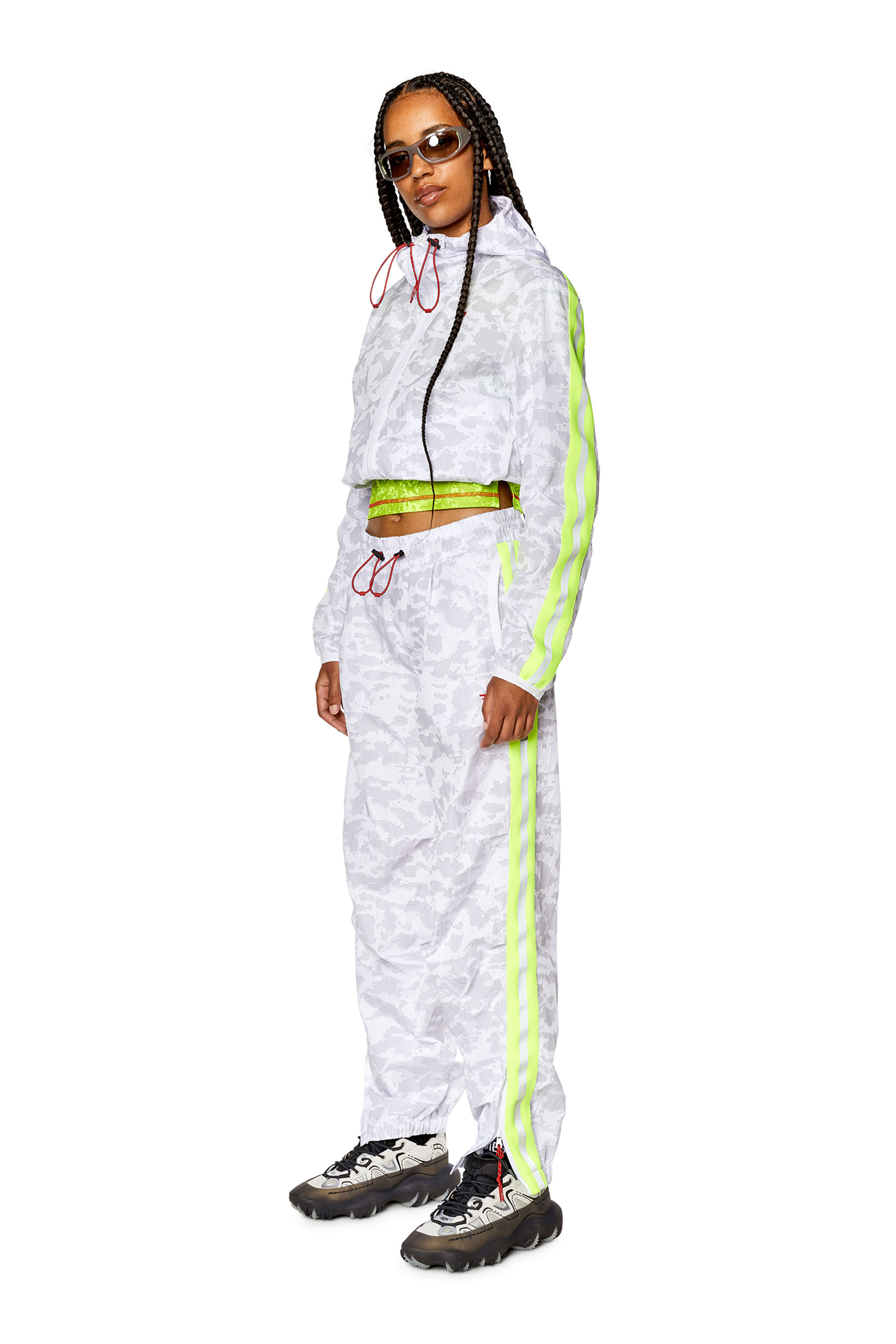 Diesel - AWWB-ELIZA-HT43, Woman Track pants with pixelated print in Multicolor - Image 2