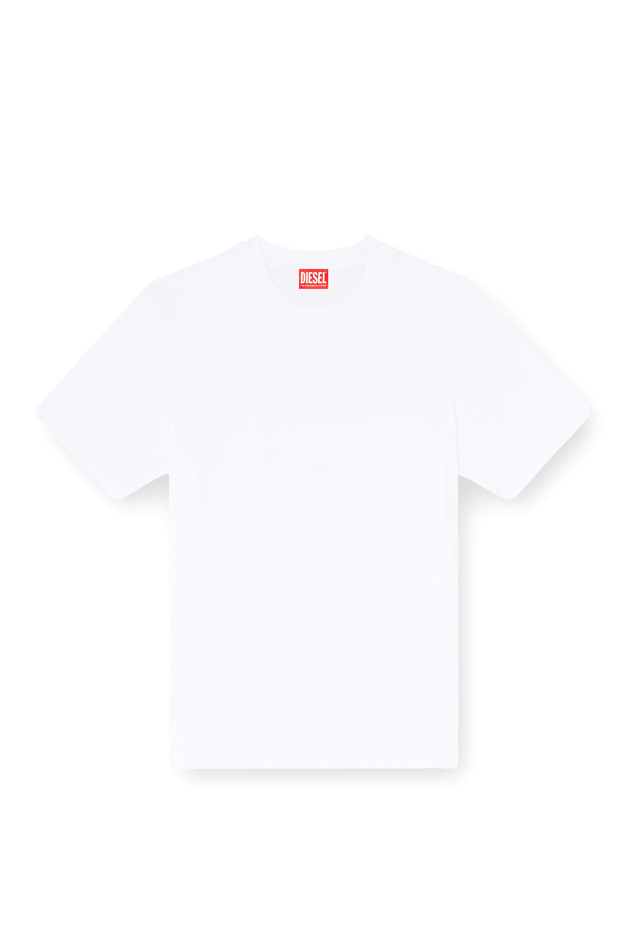 Diesel - T-ADJUST-AA2, Man's Cotton-interlock T-shirt with logo embroidery in White - 2