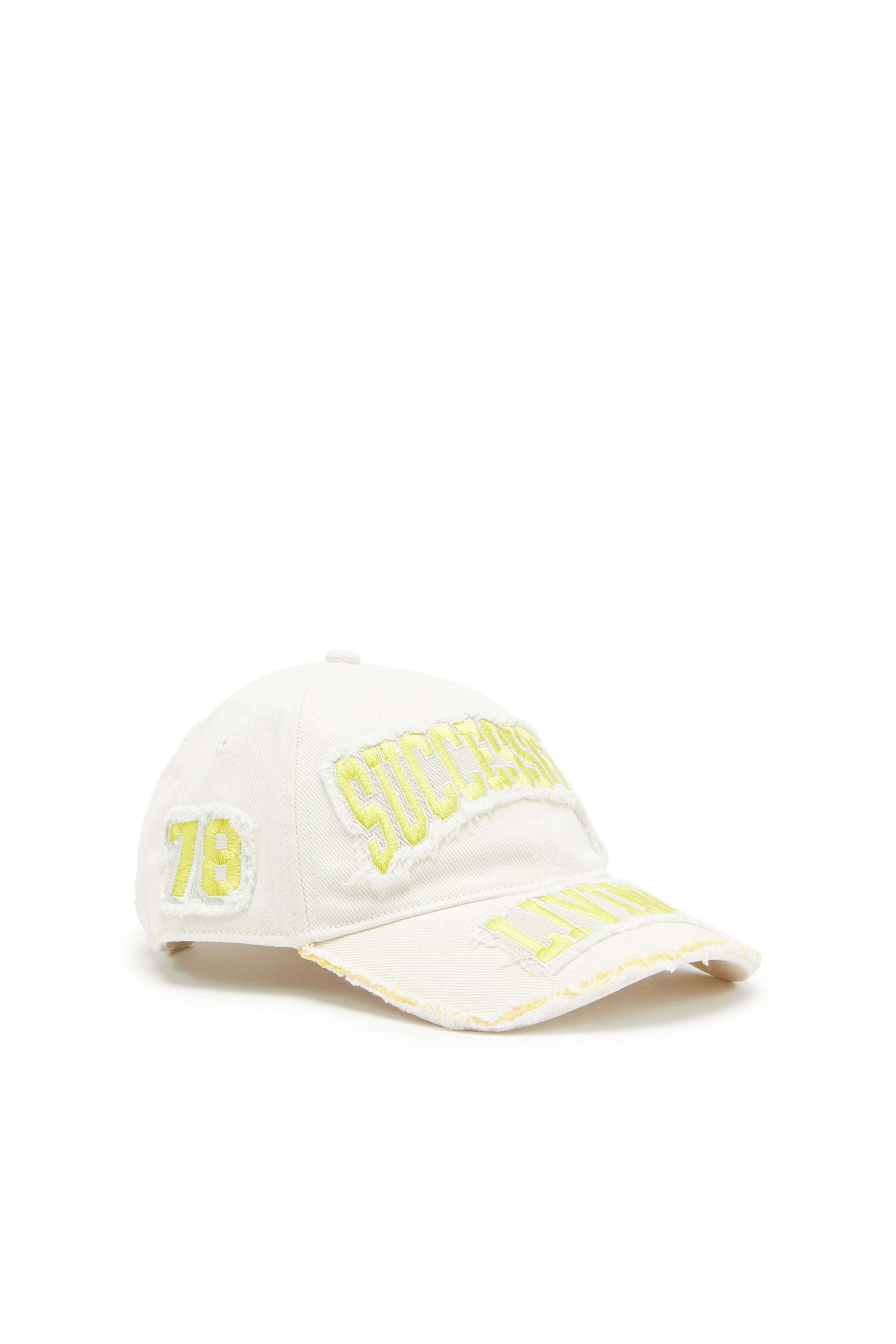 Diesel - C-GUS, Man Baseball cap with embroidered patches in White - Image 1