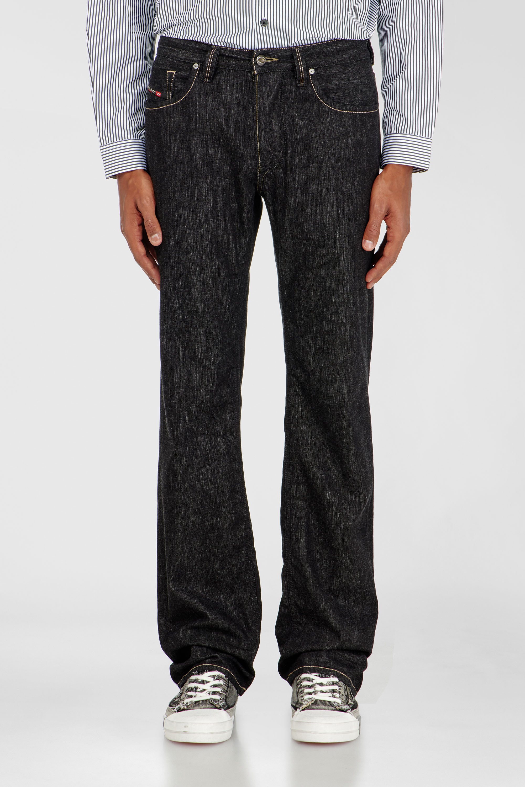 Diesel - Man's Regular Jeans 1985 Larkee 09R42, Black/Dark grey - 1