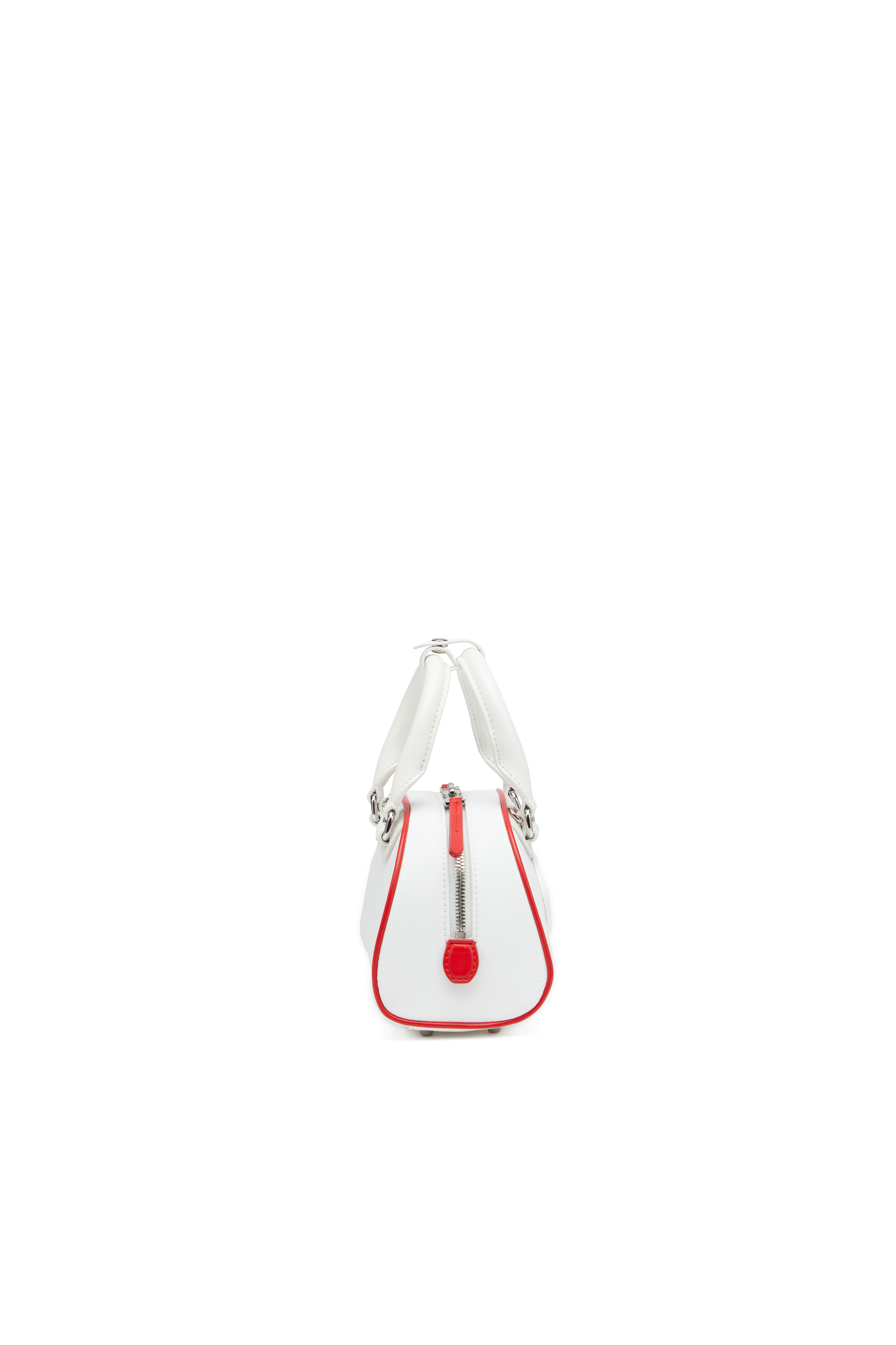Diesel - 1DR DOME CROSSBODY, Woman's 1DR Dome-Colour-block mini bowling bag in White - 4