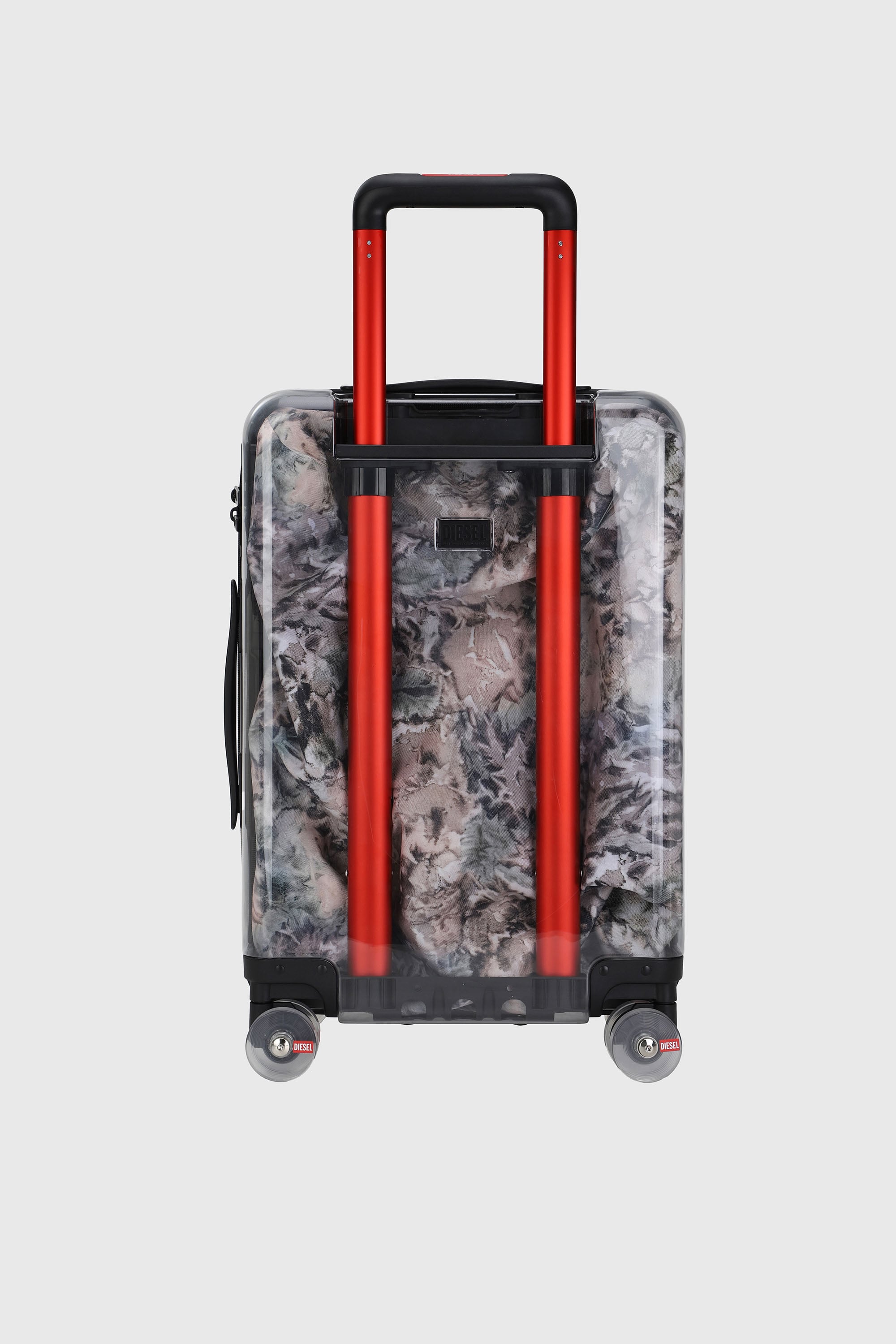 Diesel - LU0036 HARD LUGGAGE - DSL009, Unisex's Transparent logo suitcase size S in Grey/Pink - 2