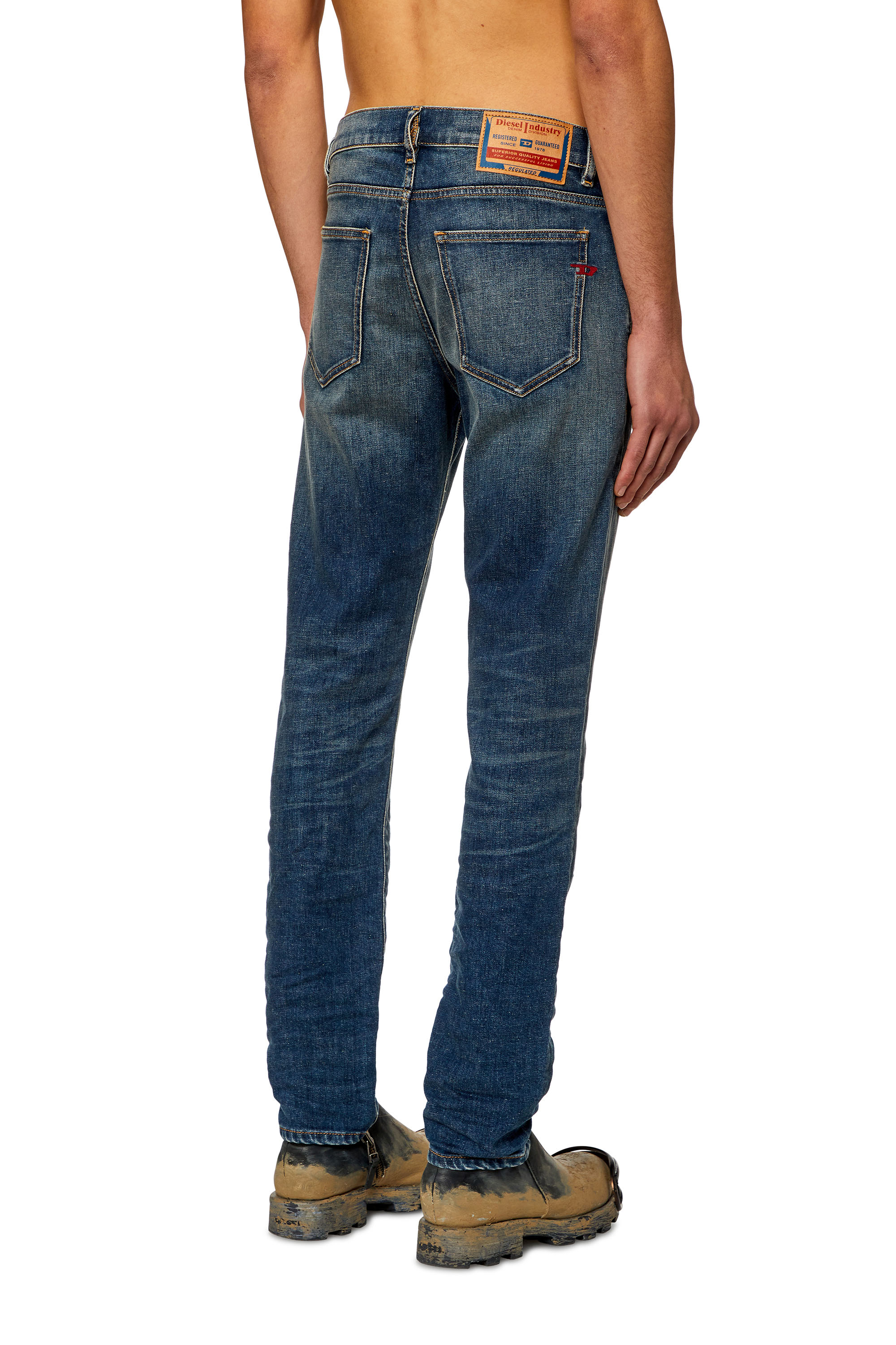Diesel - Man Slim Jeans 2019 D-Strukt 09H49, Dark Blue - Image 3