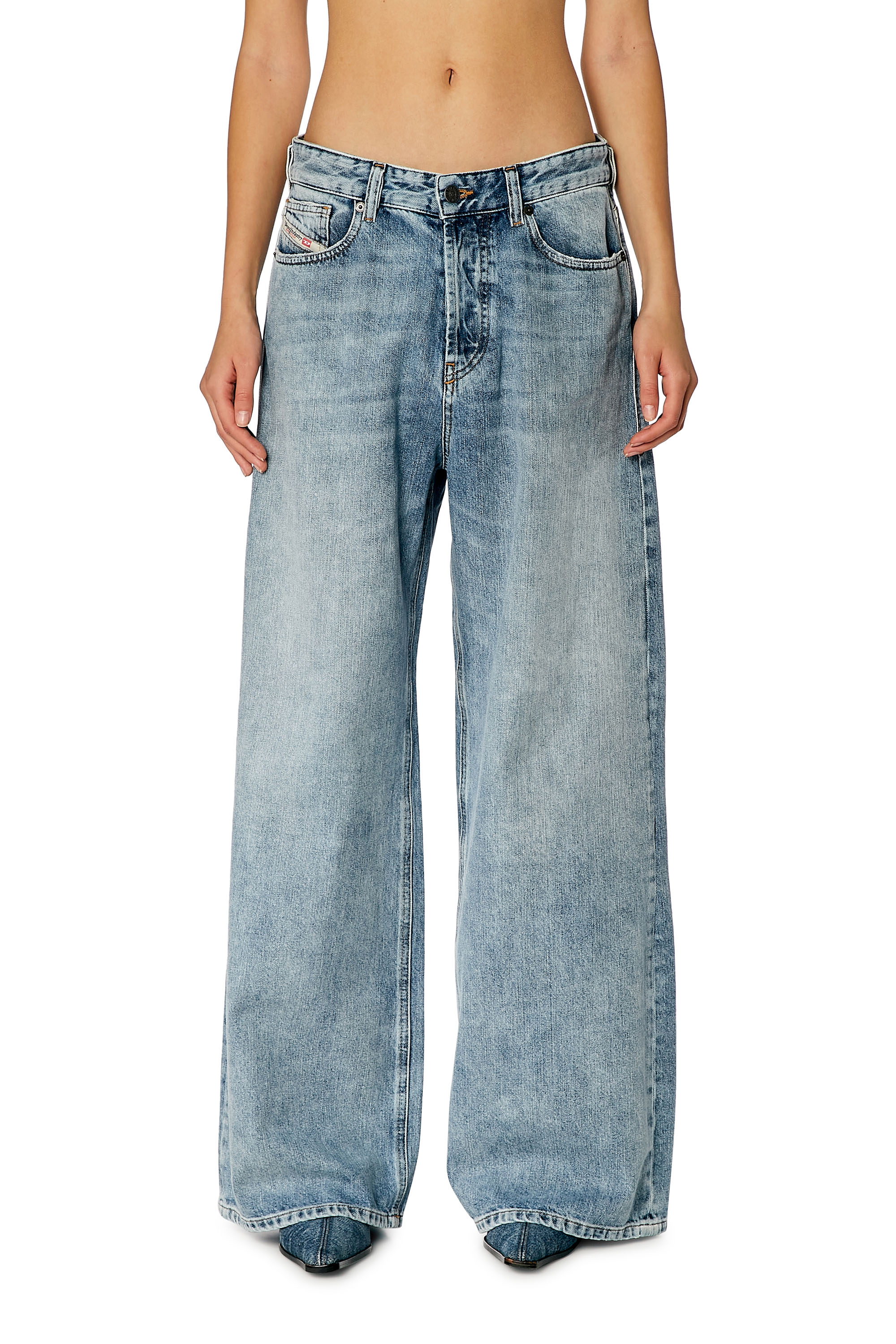 Diesel - Woman Straight Jeans 1996 D-Sire 09H57, Light Blue - Image 3