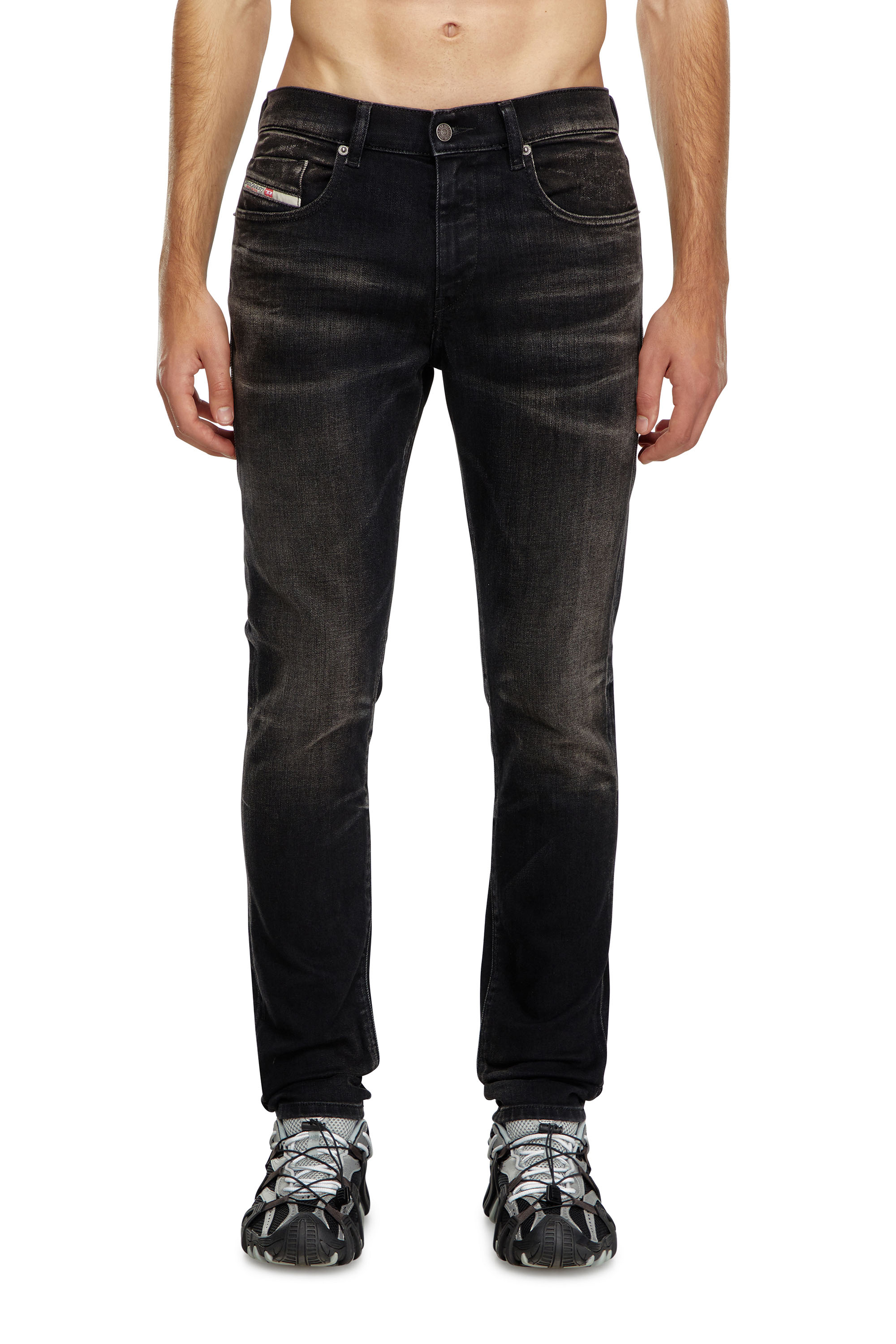 Diesel - Man Slim Jeans 2019 D-Strukt 09J53, Black/Dark grey - Image 2