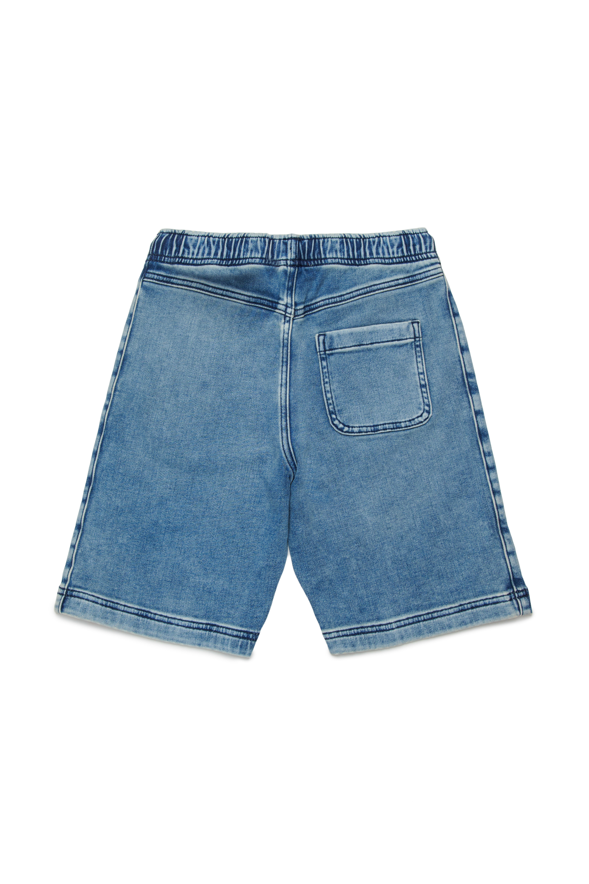 Diesel - D-AXOR-SHORT-J JJJ, Man's Denim shorts with contrast piping in Medium blue - 2