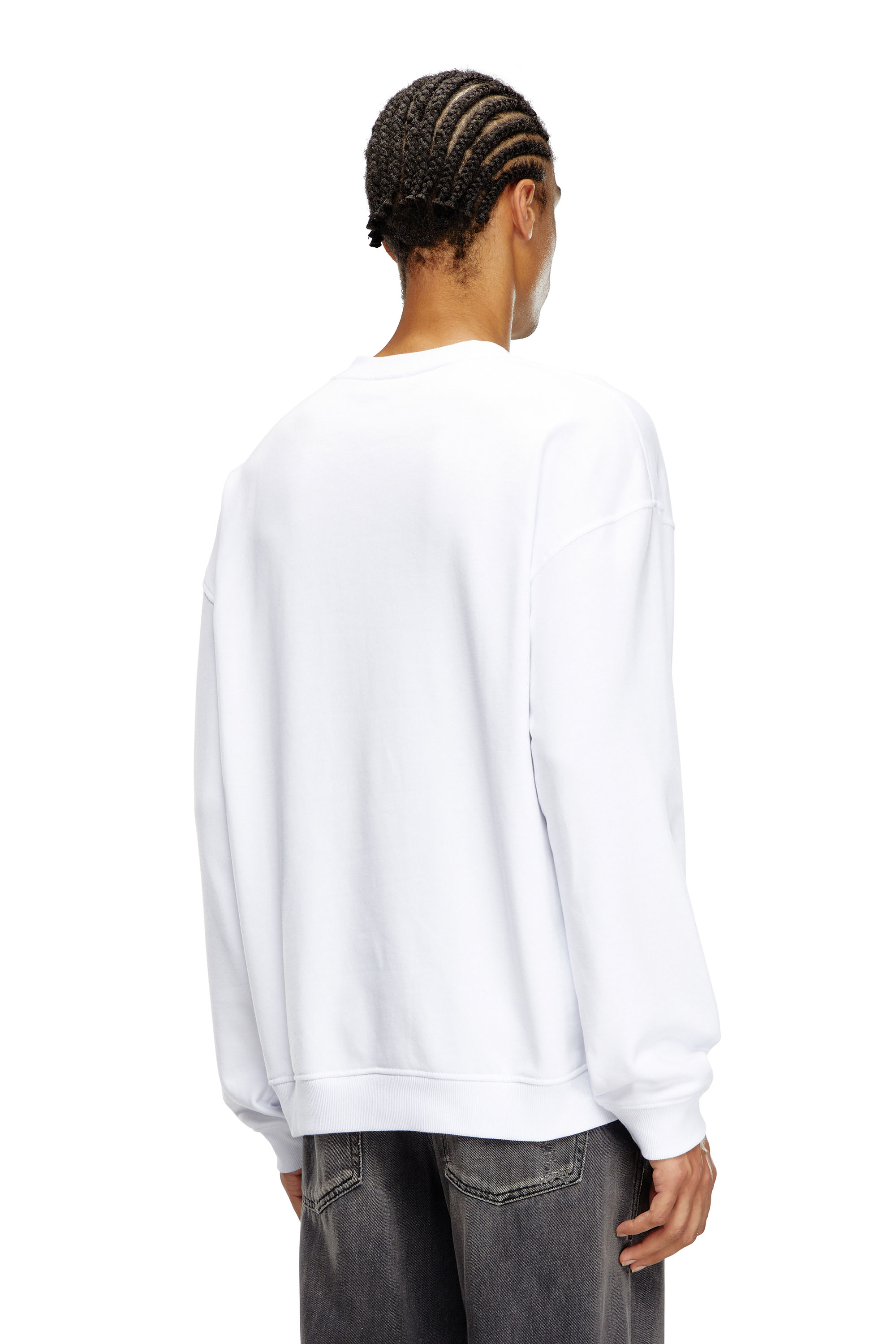 Diesel - S-BOXT-OD, Man Sweatshirt with cut-out Oval D logo in White - Image 4