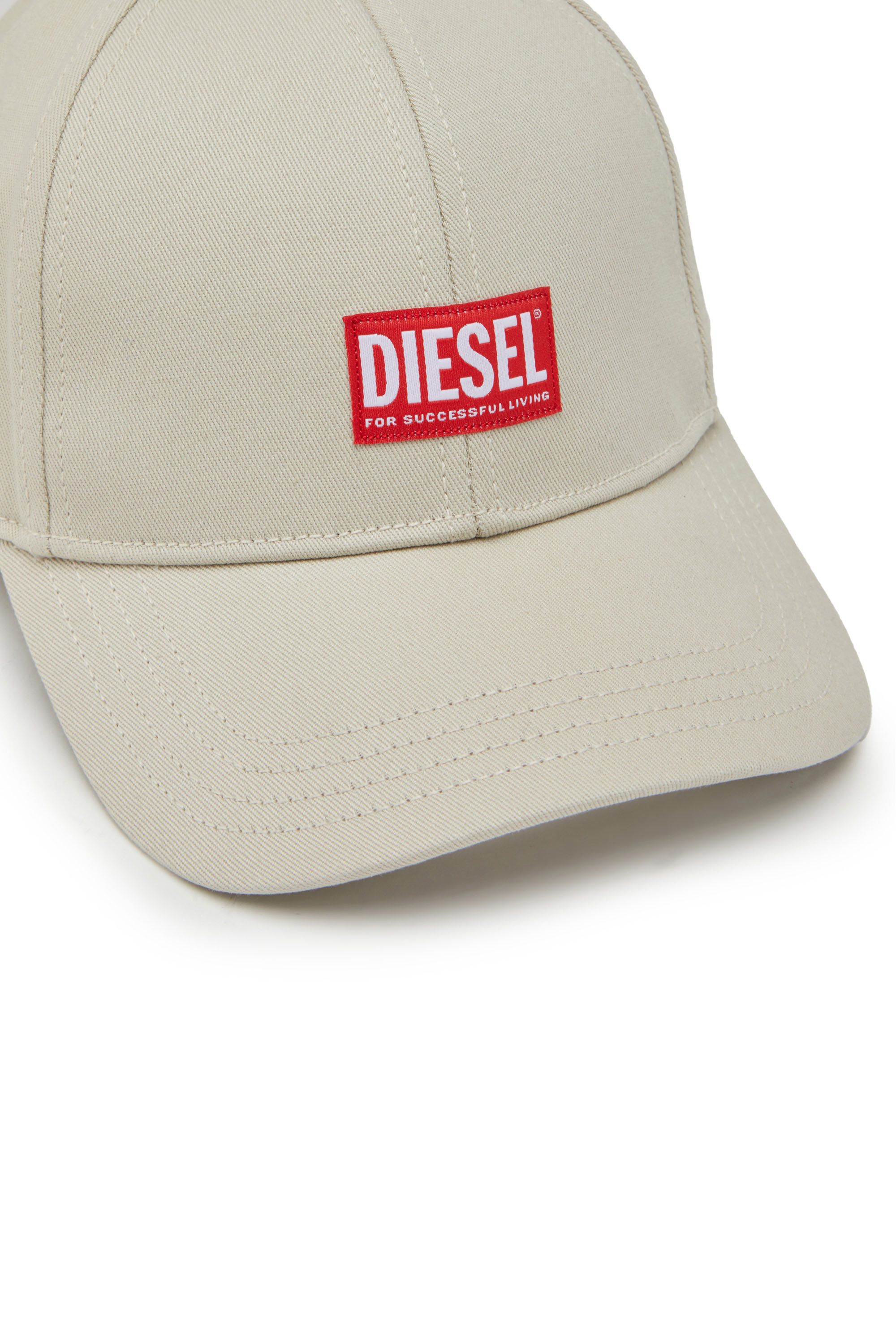 Diesel - CORRY-JACQ, Man Baseball cap with logo patch in Grey - Image 3