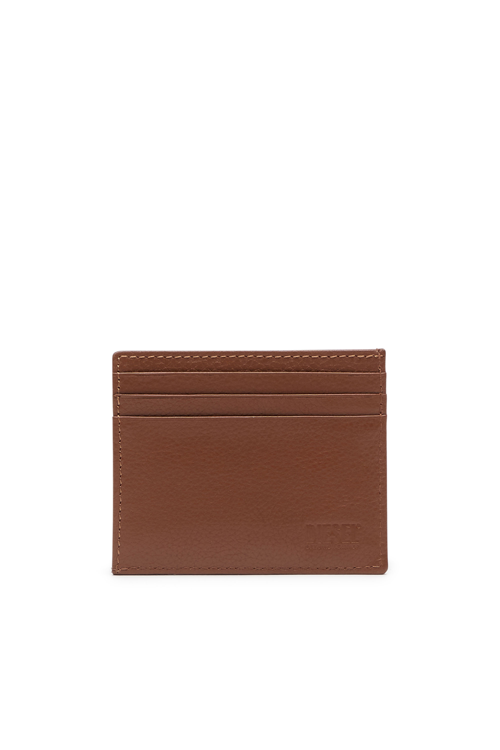 Diesel - MEDAL-D CARD HOLDER 6, Man Card holder in grainy leather in Brown - Image 2