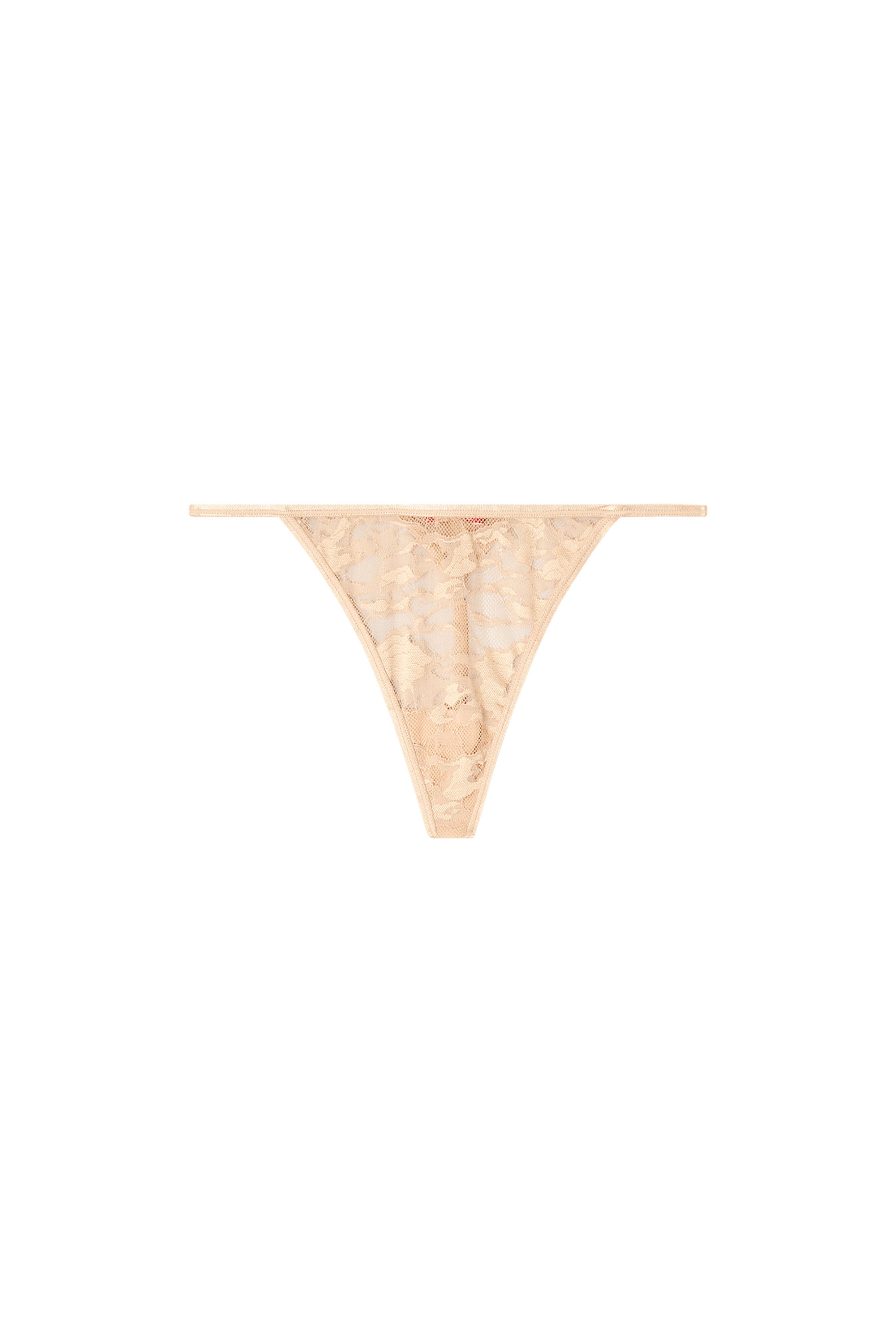 Diesel - STACY-UTLT, Woman's Thong in nylon lace in Beige - 3