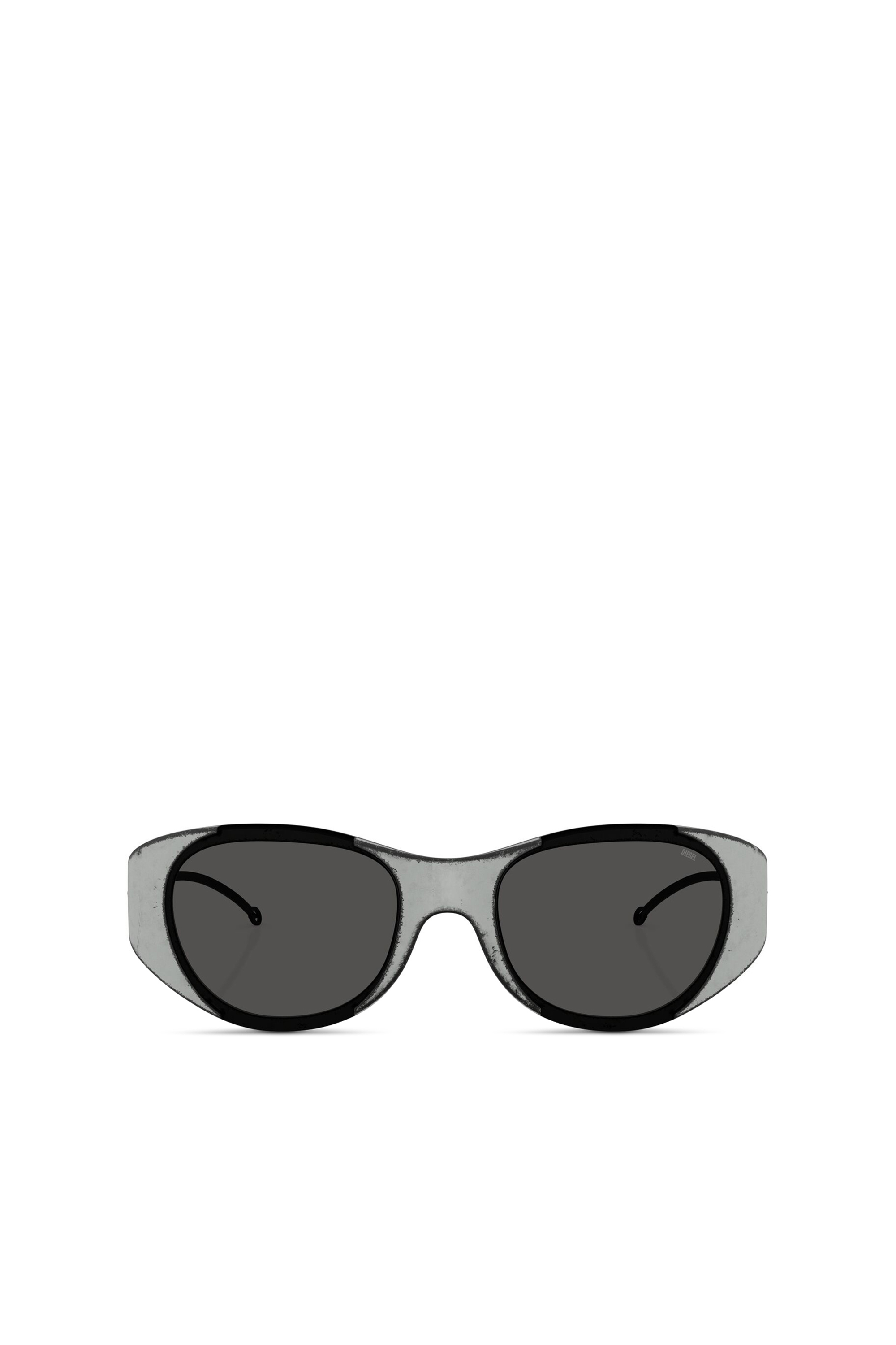 Diesel - 0DL3003, Unisex's Iconic oval sunglasses in Black/Grey - 1