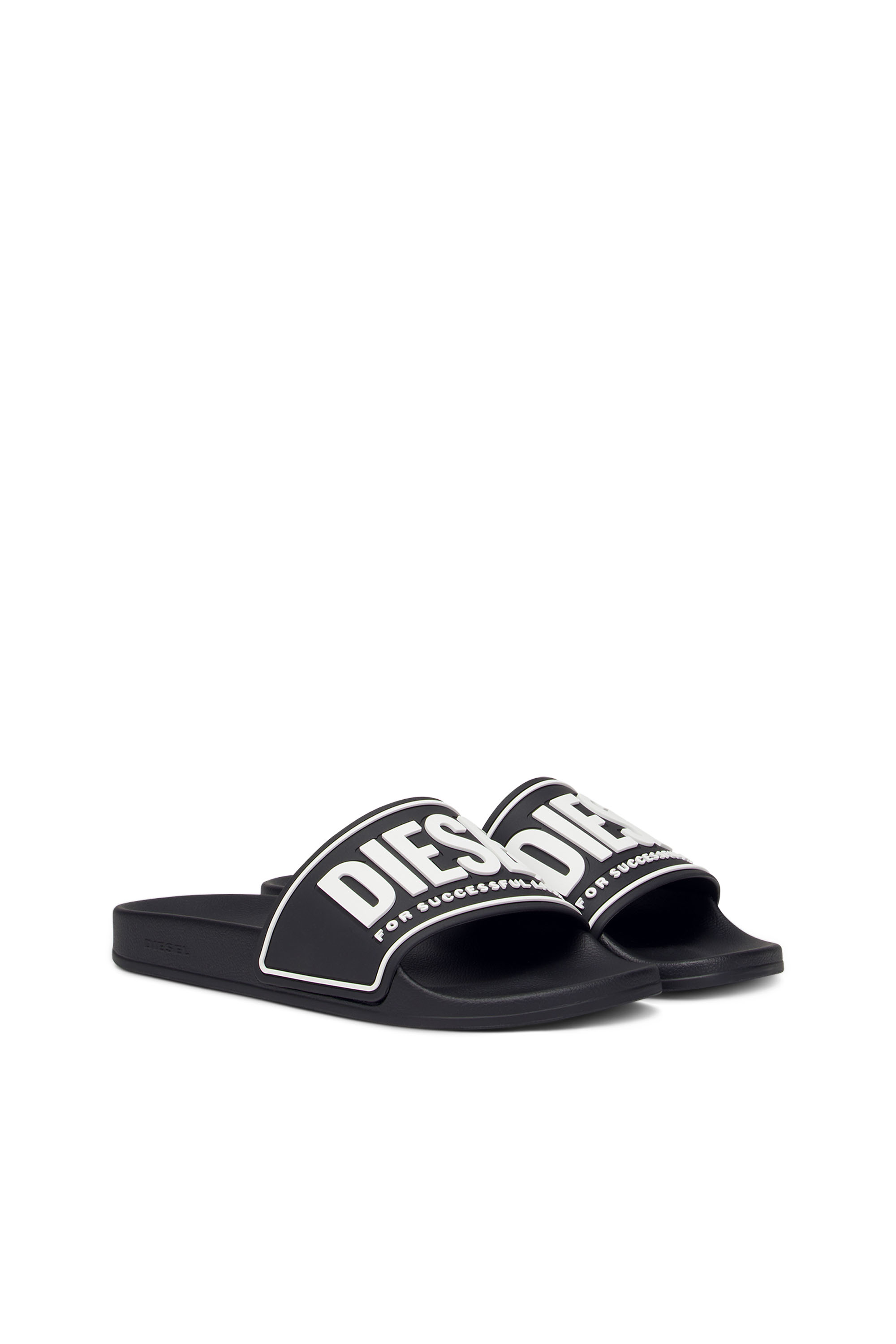 Diesel - SA-MAYEMI CC W, Woman's Sa-Mayemi-Rubber slides with embossed logo in Black - 2