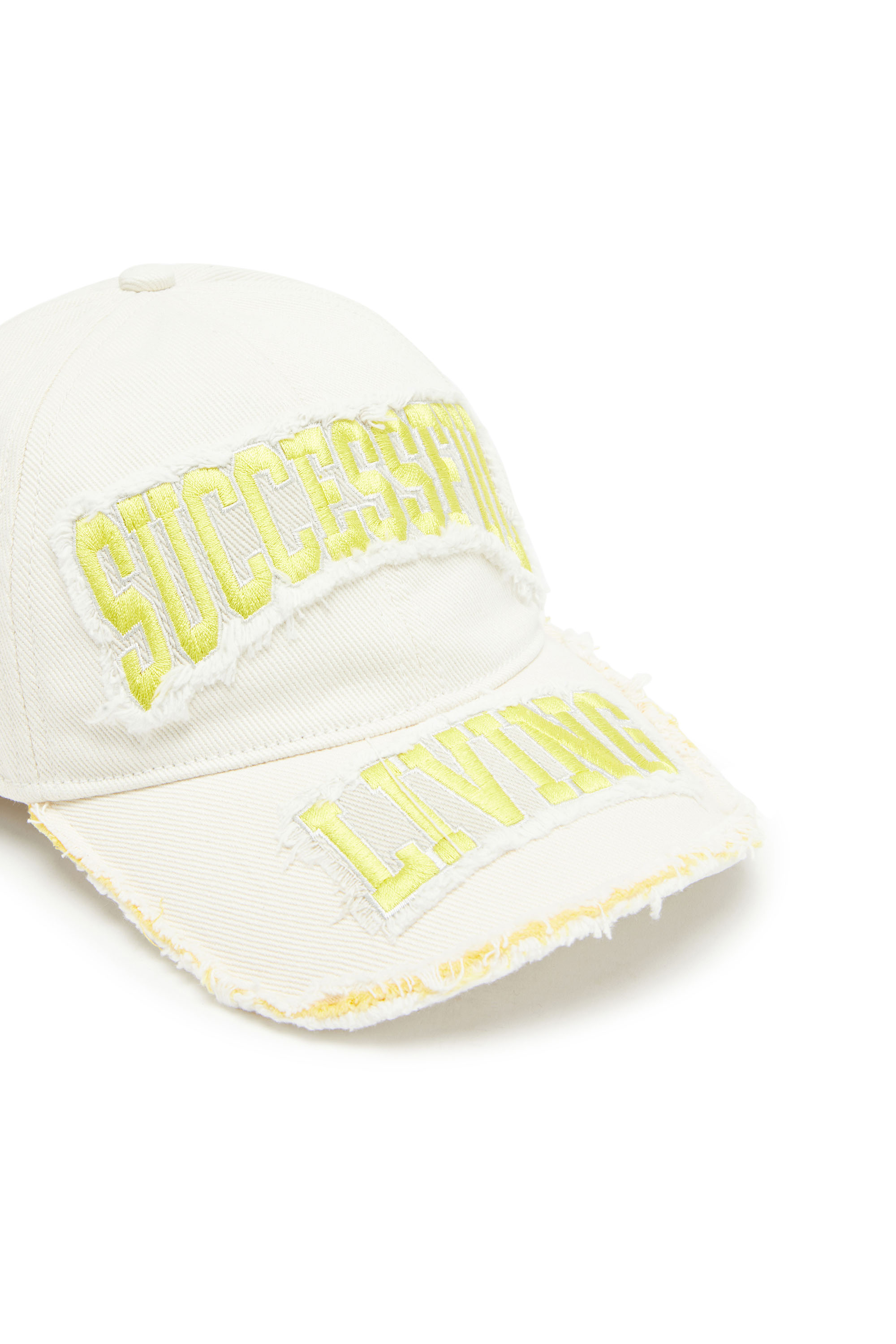 Diesel - C-GUS, Man Baseball cap with embroidered patches in White - Image 3