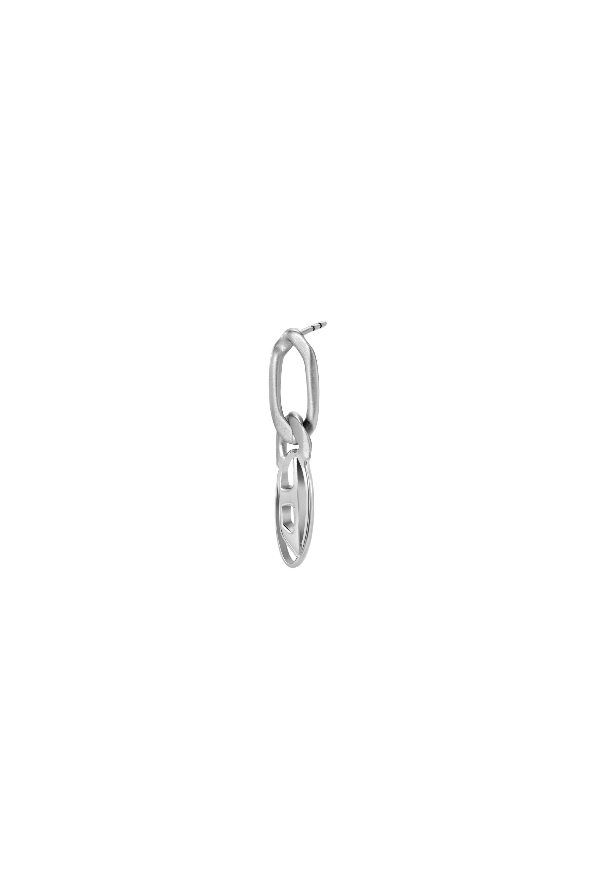 Diesel - DX1598040, Unisex's Stainless Steel and Brass Drop Earring in Silver - 1