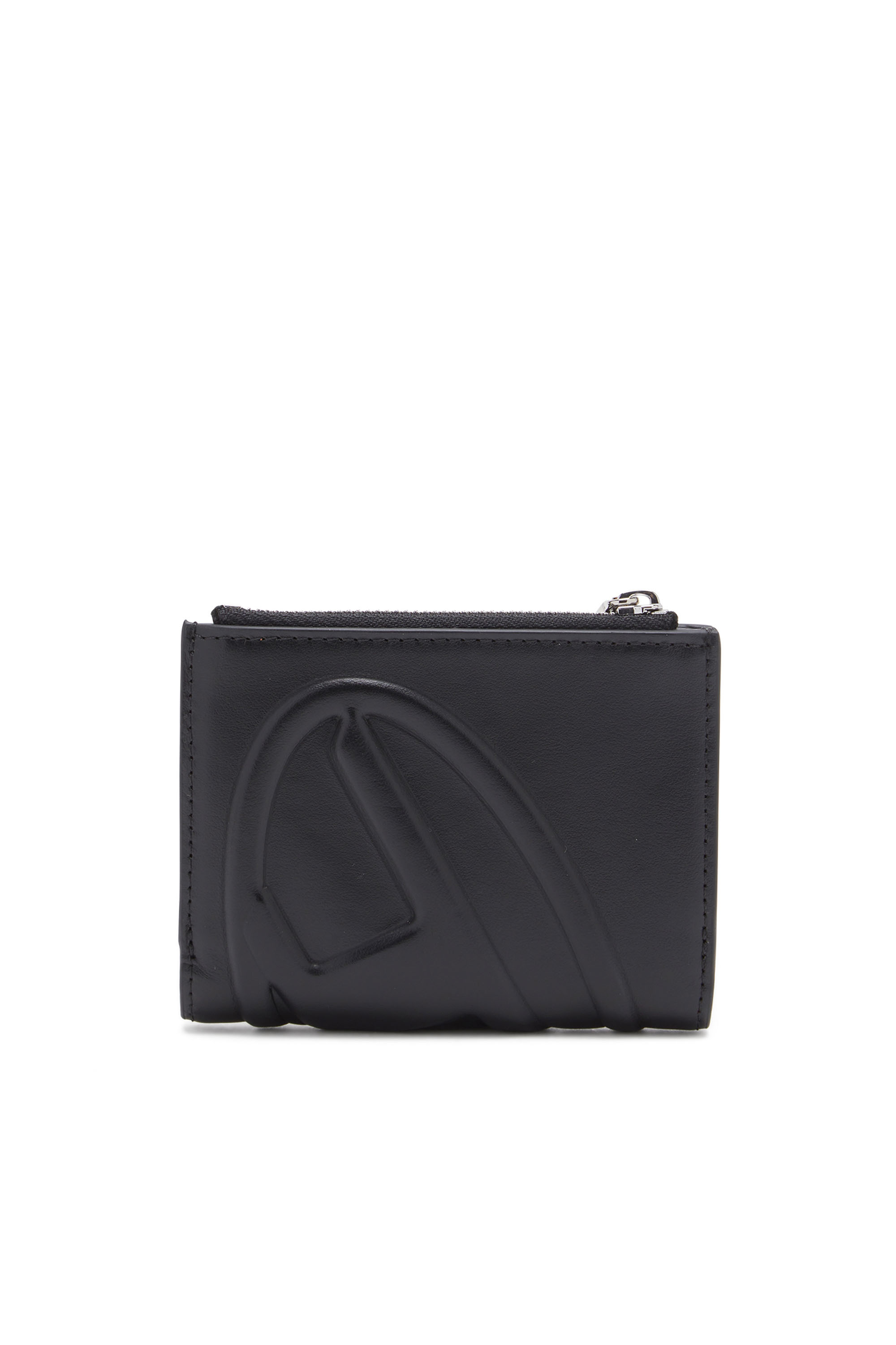 Diesel - 1DR-FOLD BI-FOLD ZIP II, Woman Small leather wallet with embossed logo in Black - Image 2