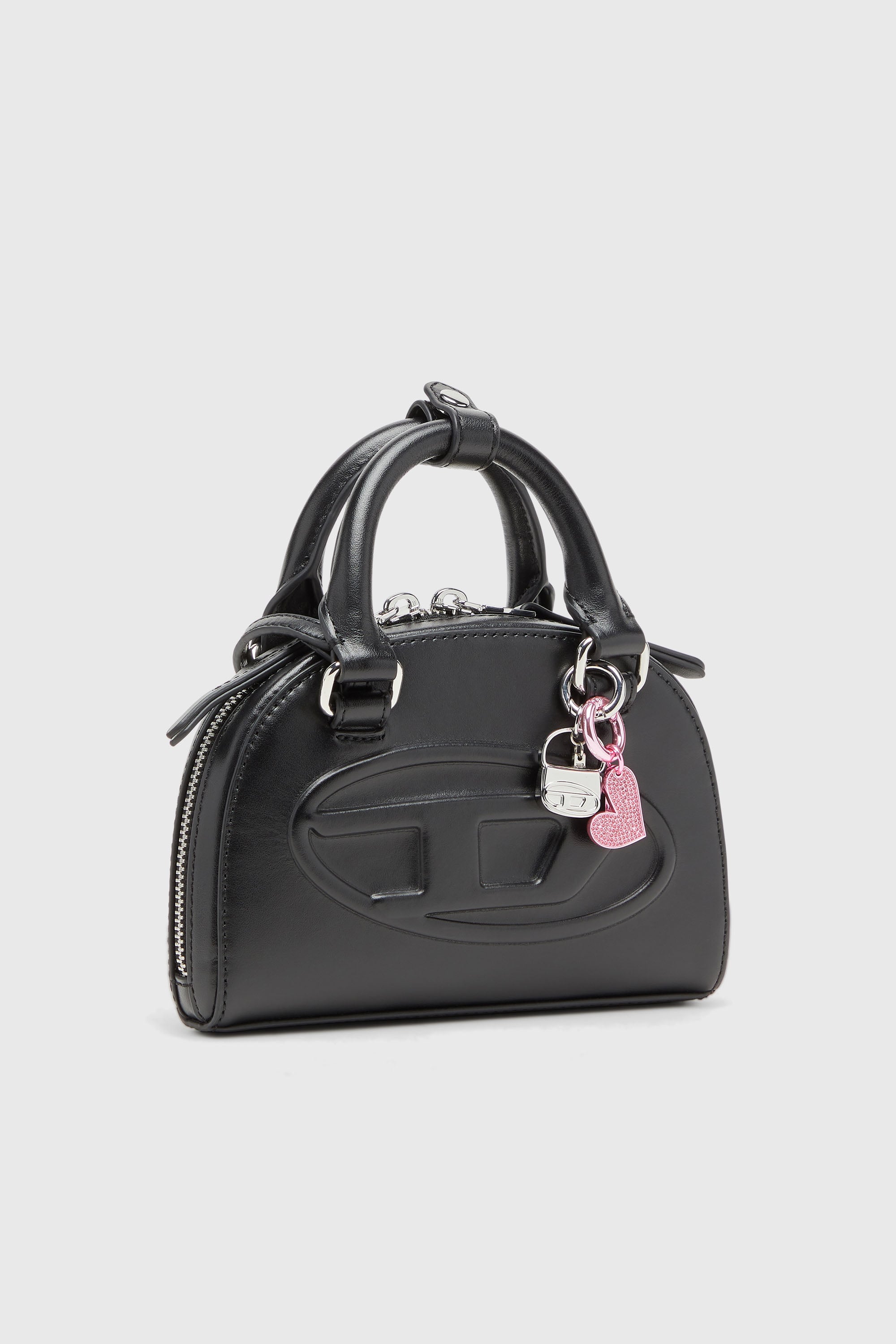 Diesel - 1DR DOME CROSSBODY XS, Woman's 1DR Dome-Slim bowling bag in nappa leather in Black - 2