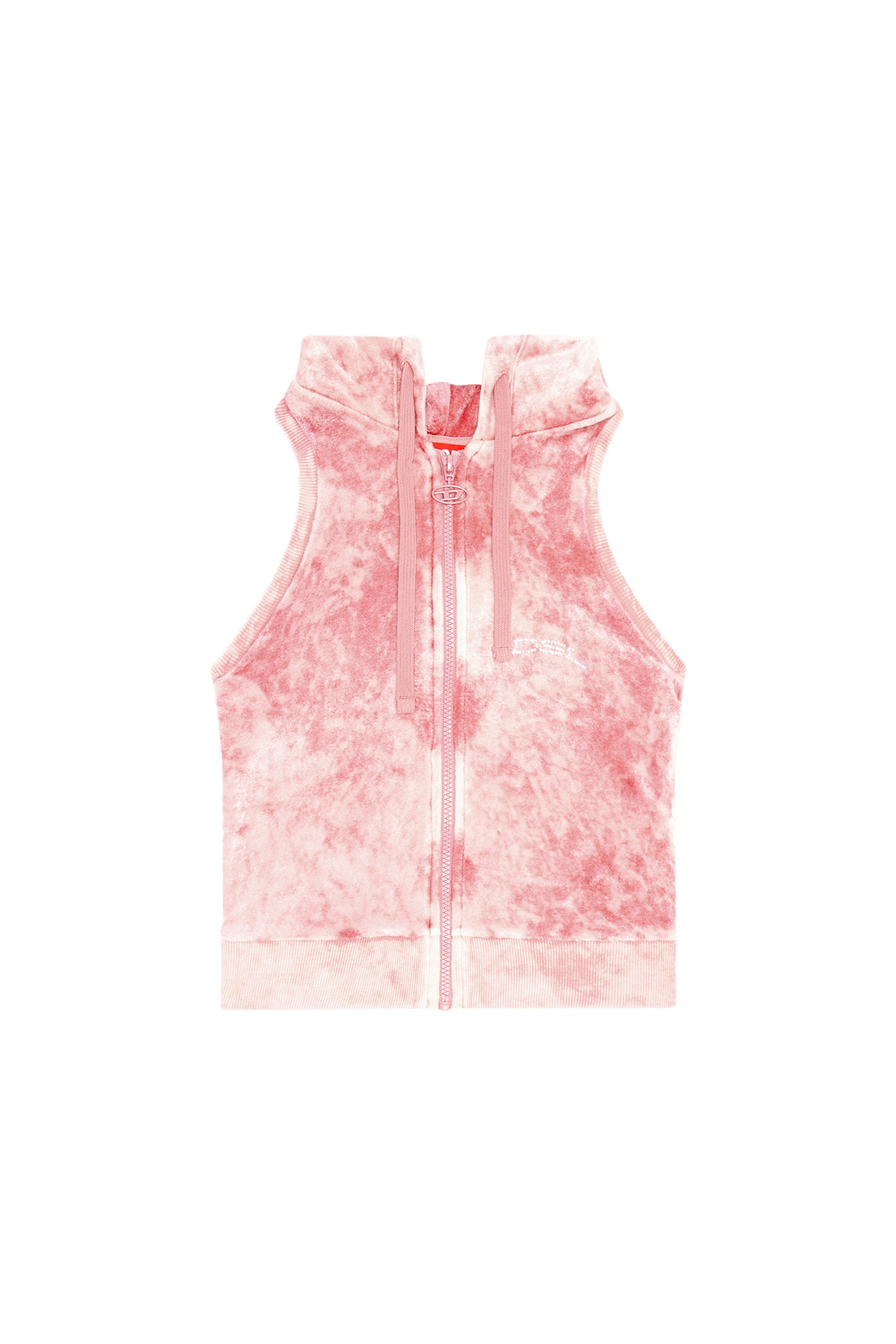 Diesel - T-CRITY-N1, Woman Chenille hoodie with crystal logo in Pink - Image 3
