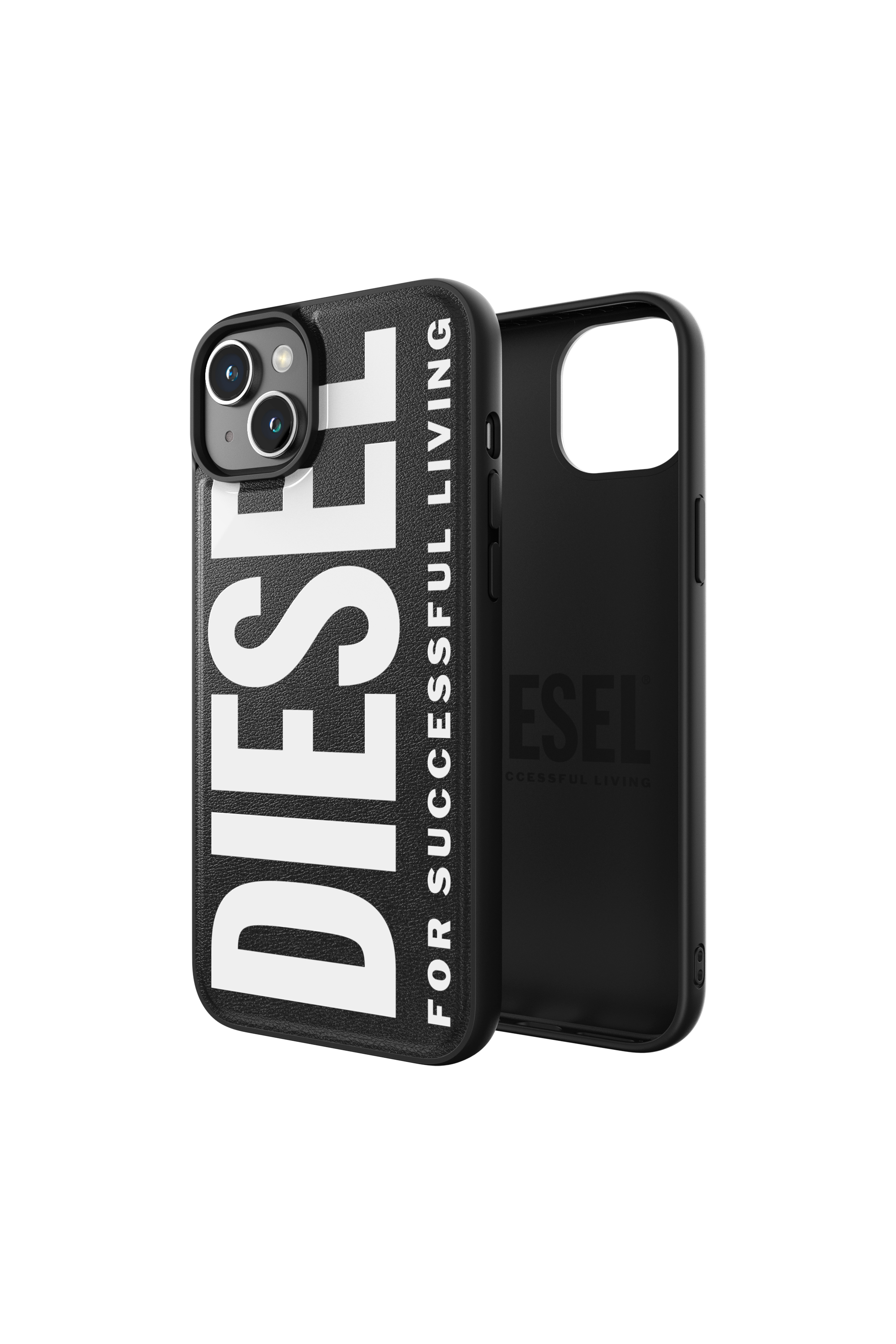Diesel - 54167 MOULDED CASE, Unisex Moulded case cover iP15 Plus in Black - Image 1