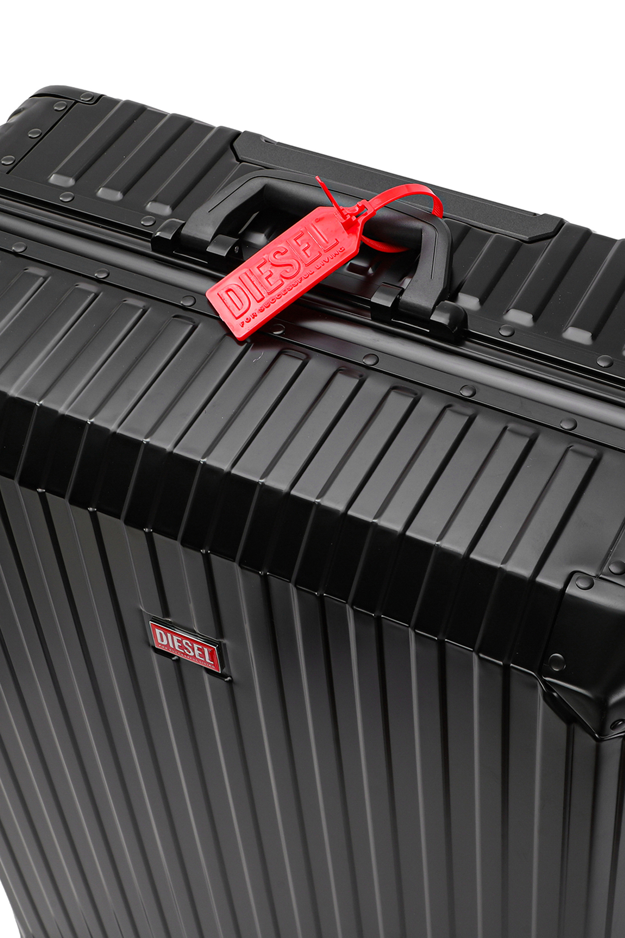 Diesel - DIESEL ALUMINUM TROLLEY- DSL002, Unisex's Aluminum suitcase size L in Black - 6