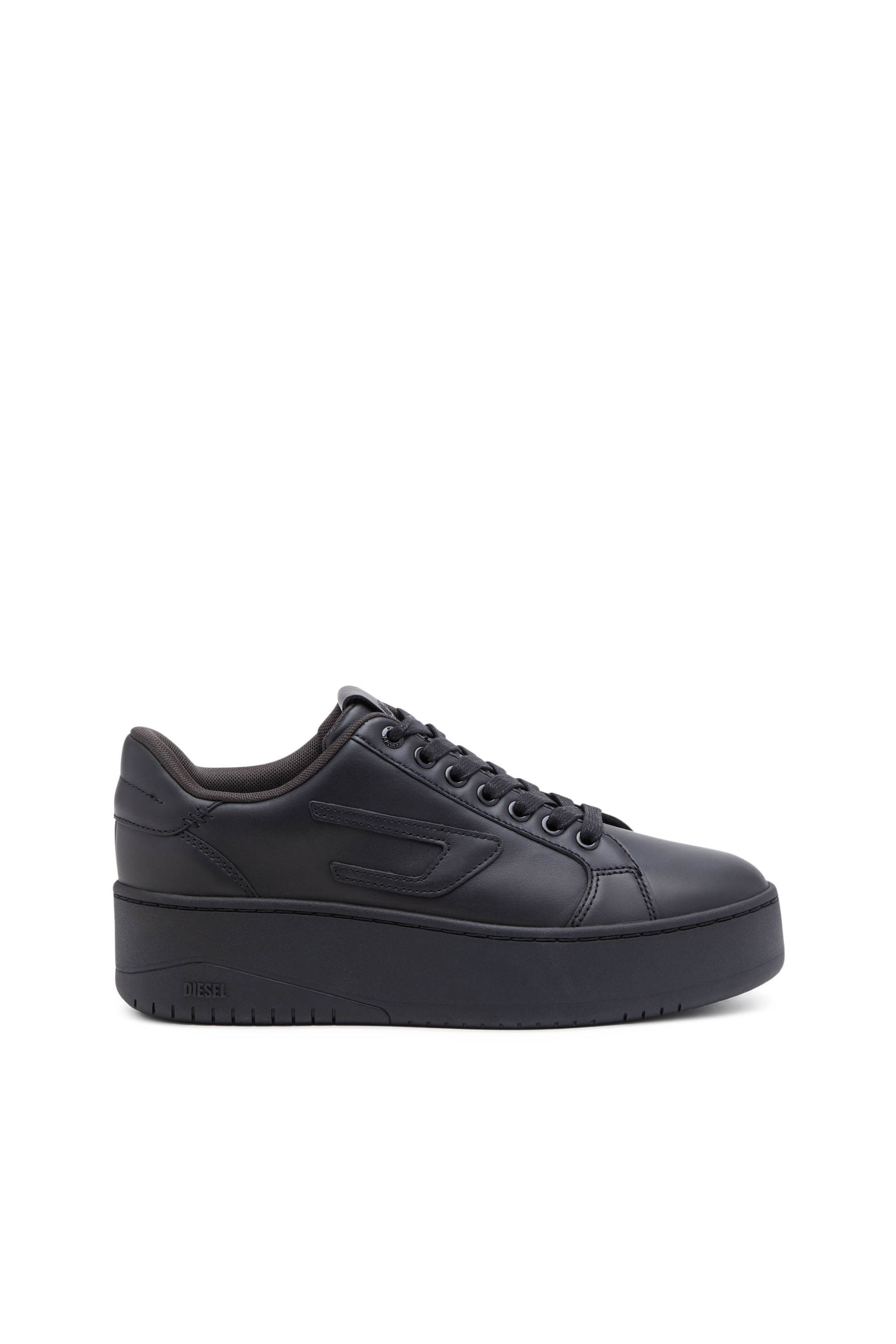 Diesel - S-ATHENE BOLD X, Woman S-Athene Bold-Flatform sneakers in leather in Black - Image 1