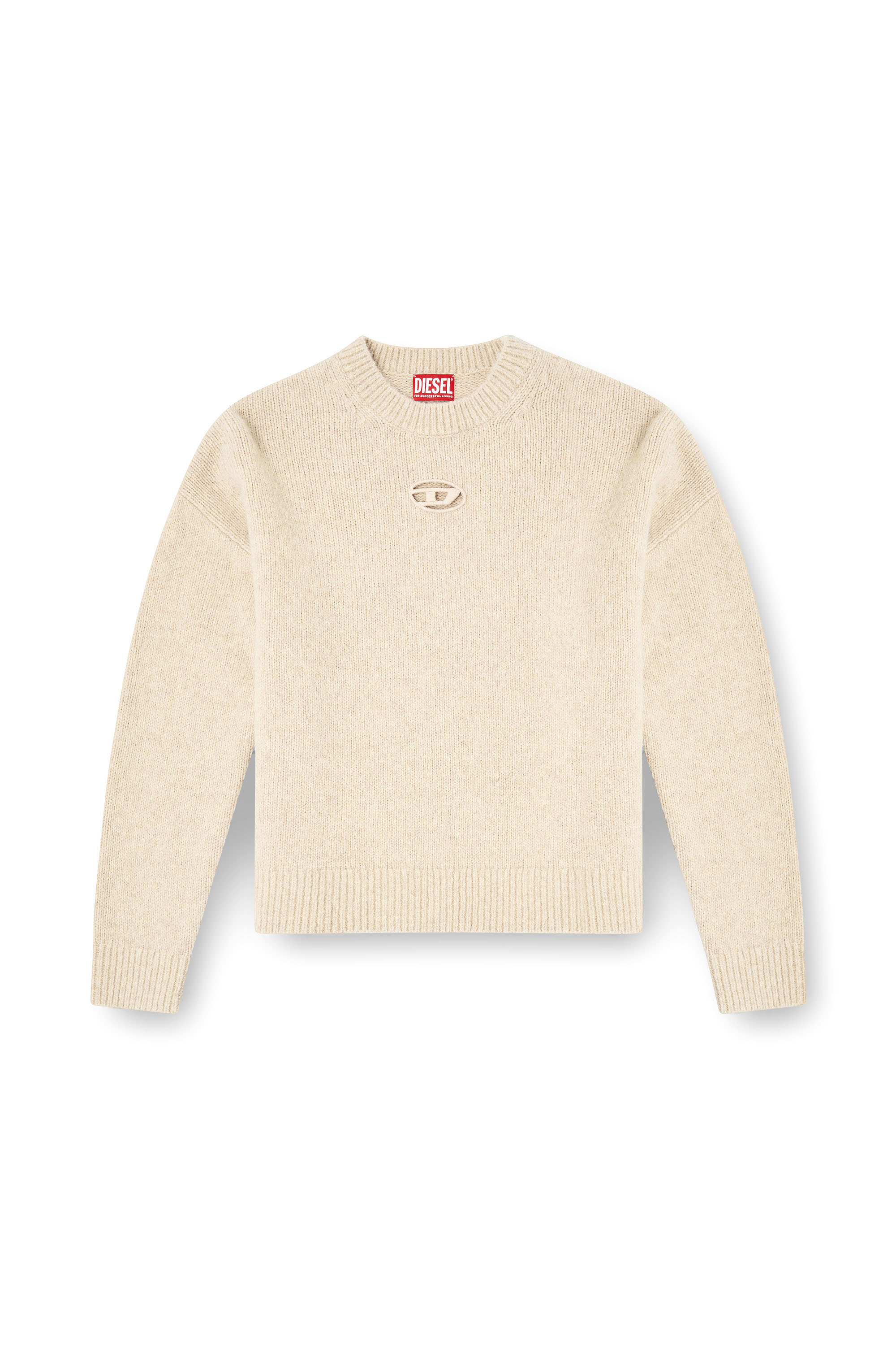 Diesel - M-AREETA, Woman's Jumper in wool and alpaca blend in Beige - 3
