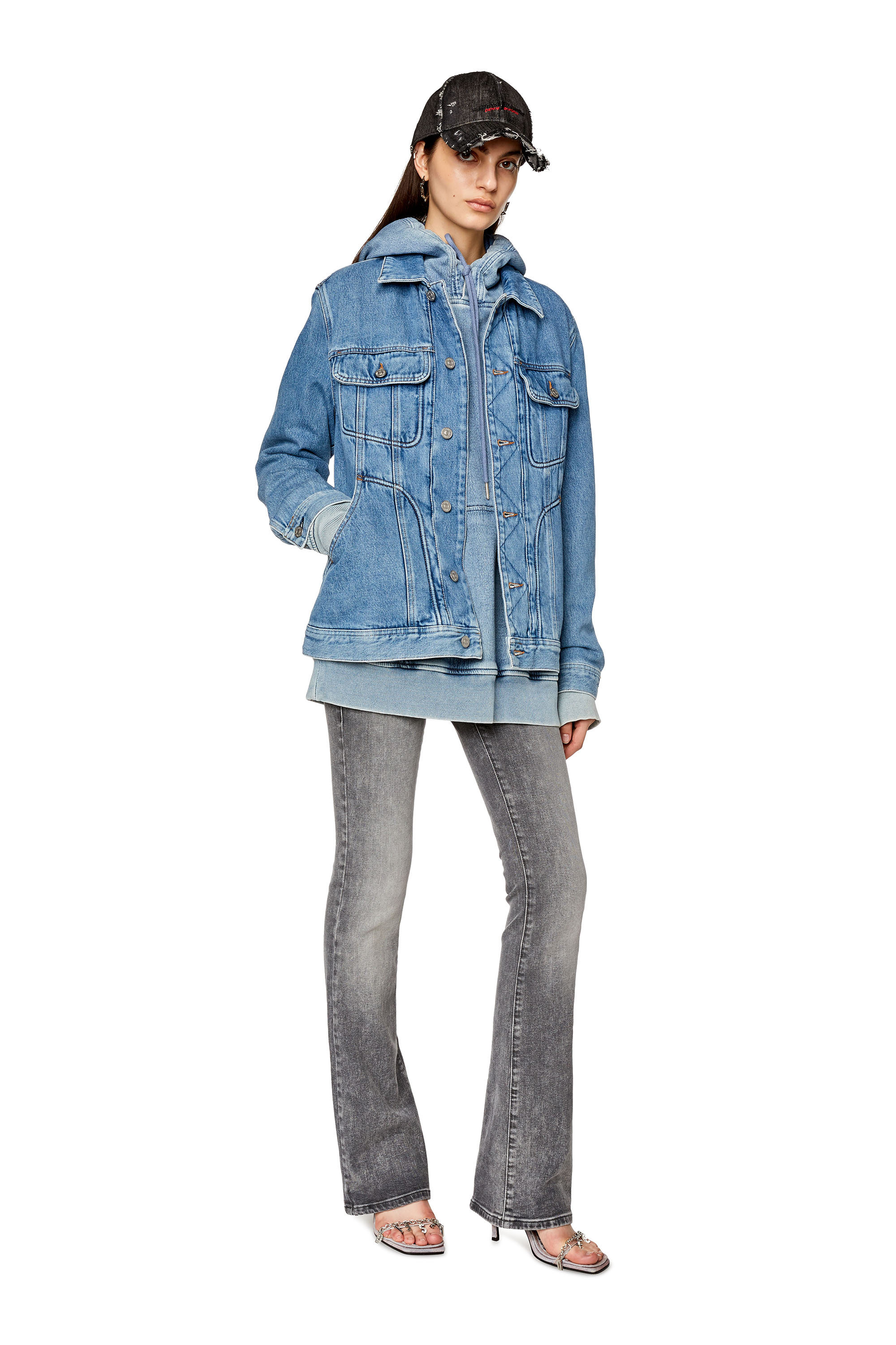 Diesel - Bootcut and Flare Jeans 1969 D-Ebbey 0ENAQ, Grey - Image 2