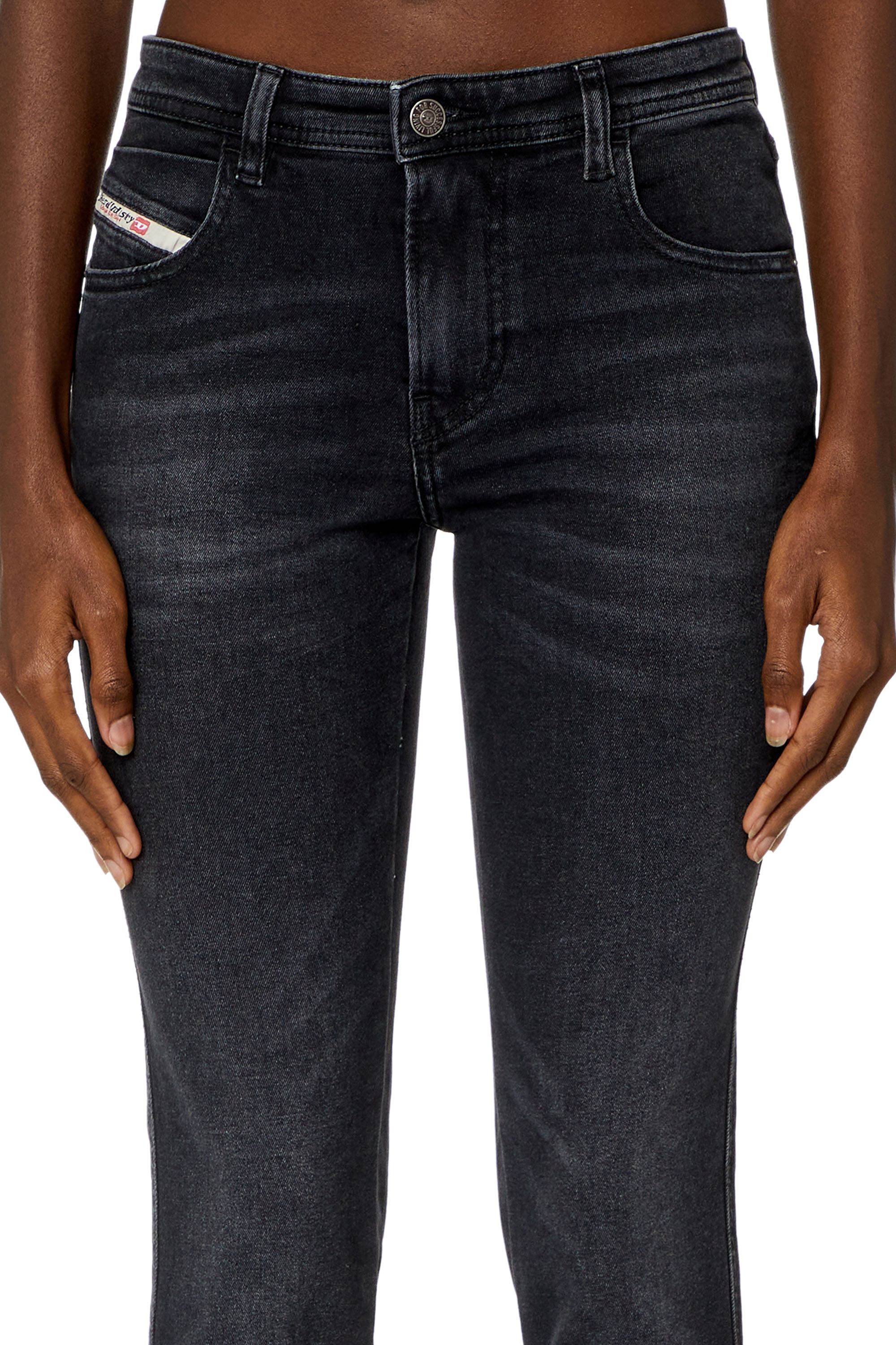 Diesel - Woman Skinny Jeans 2015 Babhila 0PFAS, Black/Dark grey - Image 4