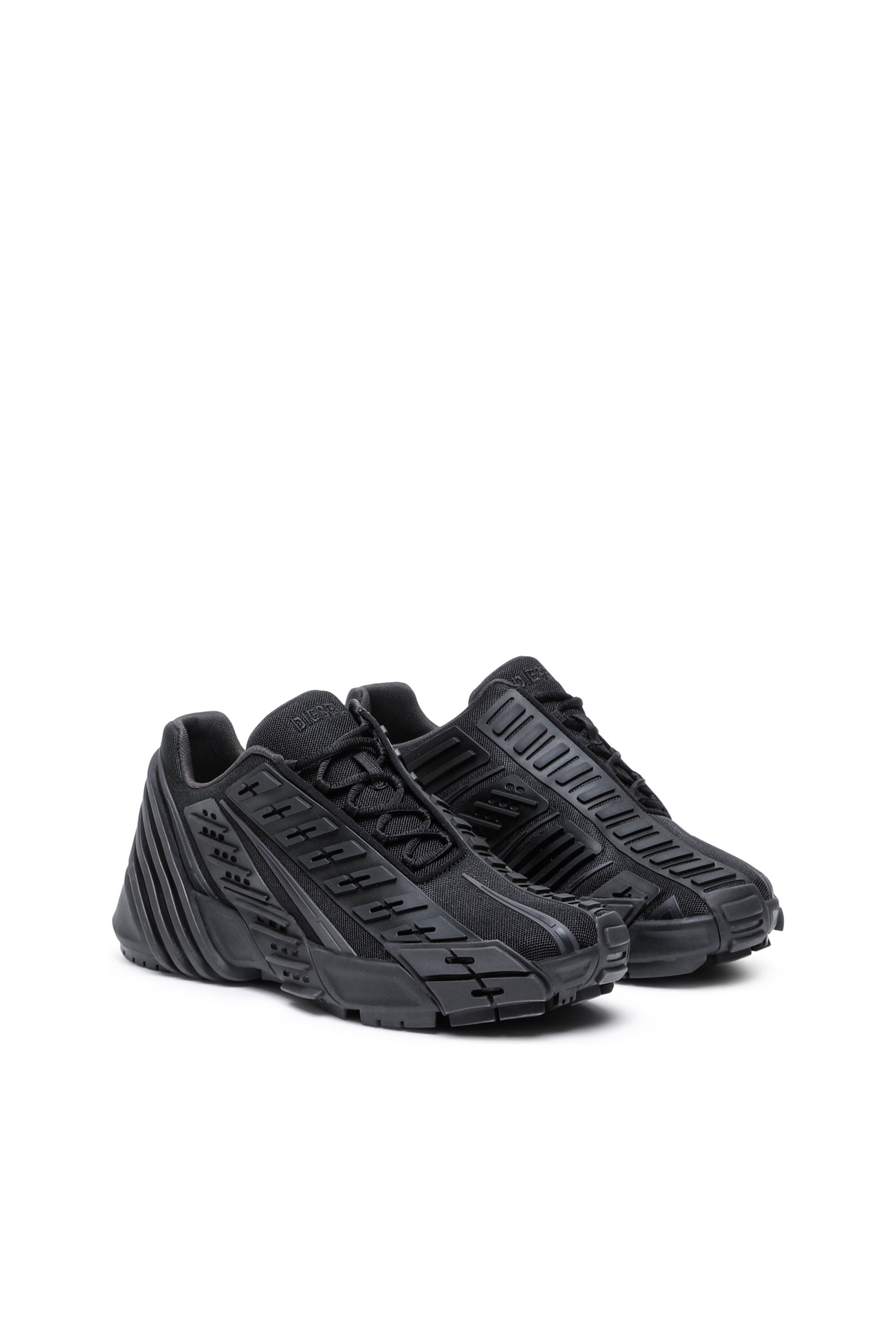 Diesel - S-PROTOTYPE LOW W, Woman S-Prototype Low W - Sneakers in mesh and rubber in Black - Image 2