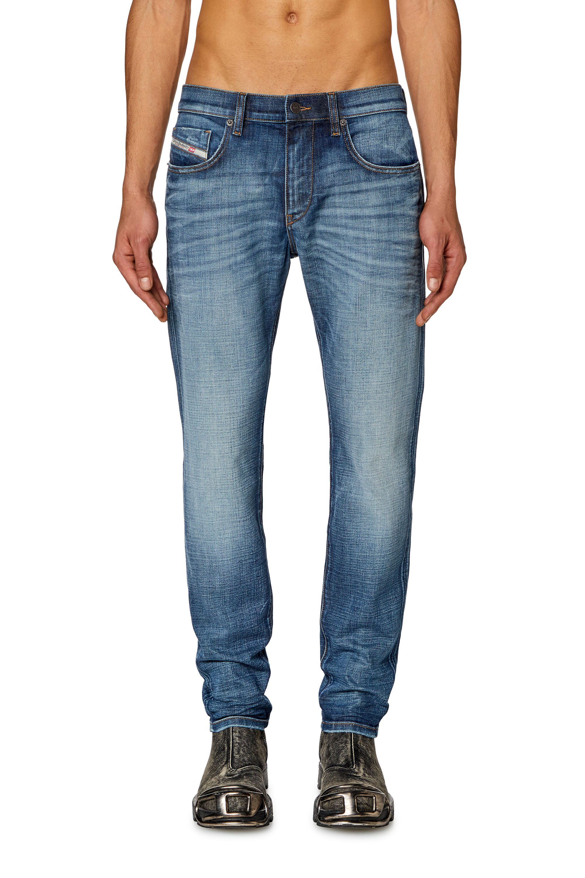 Diesel - Man Slim Jeans 2019 D-Strukt 0DQAE, Medium blue - Image 2