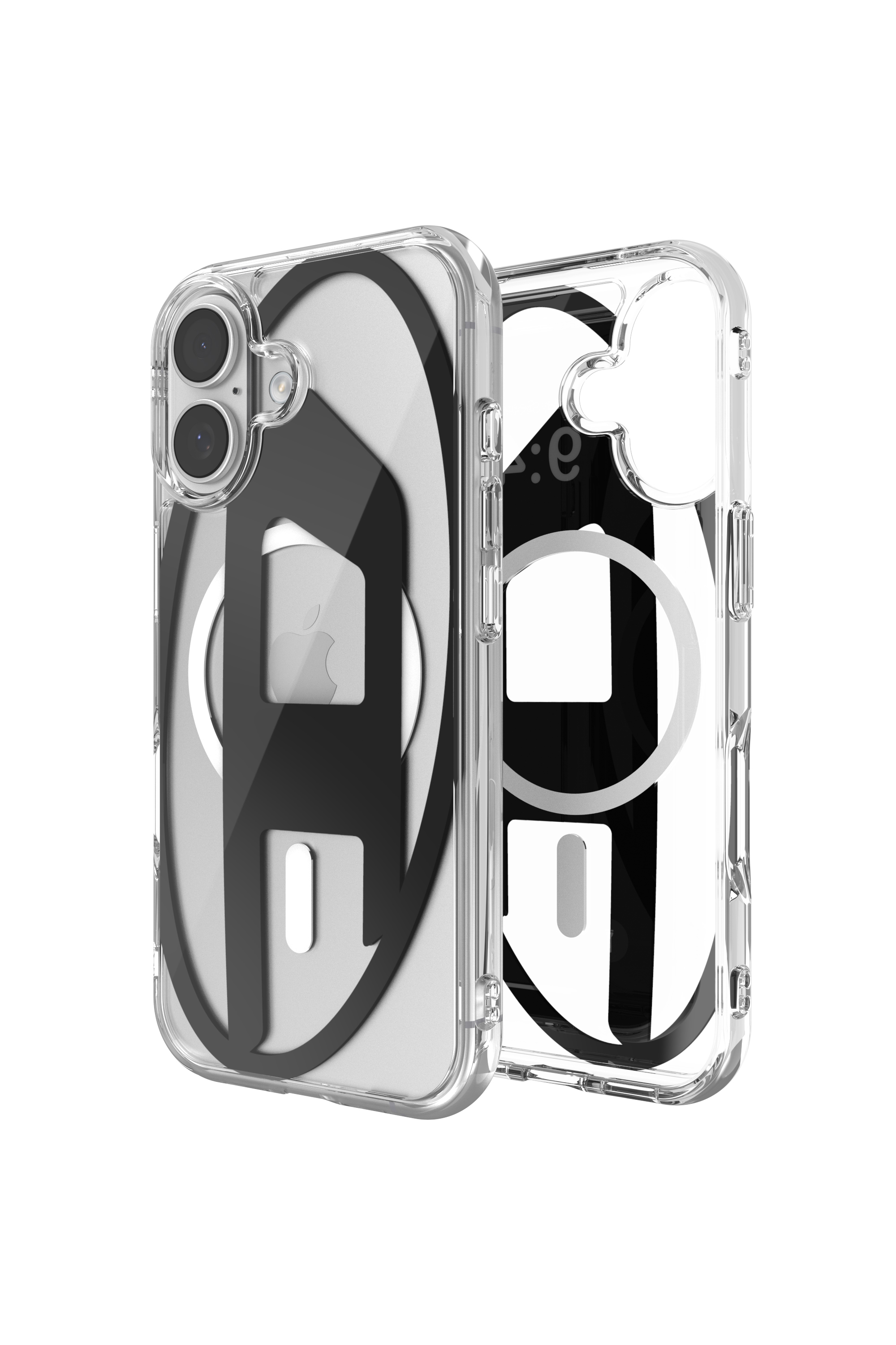 Diesel - 60415 AOP CASE, Unisex's Oval D metallic case with magsafe for iPhone 17 in Black - 1