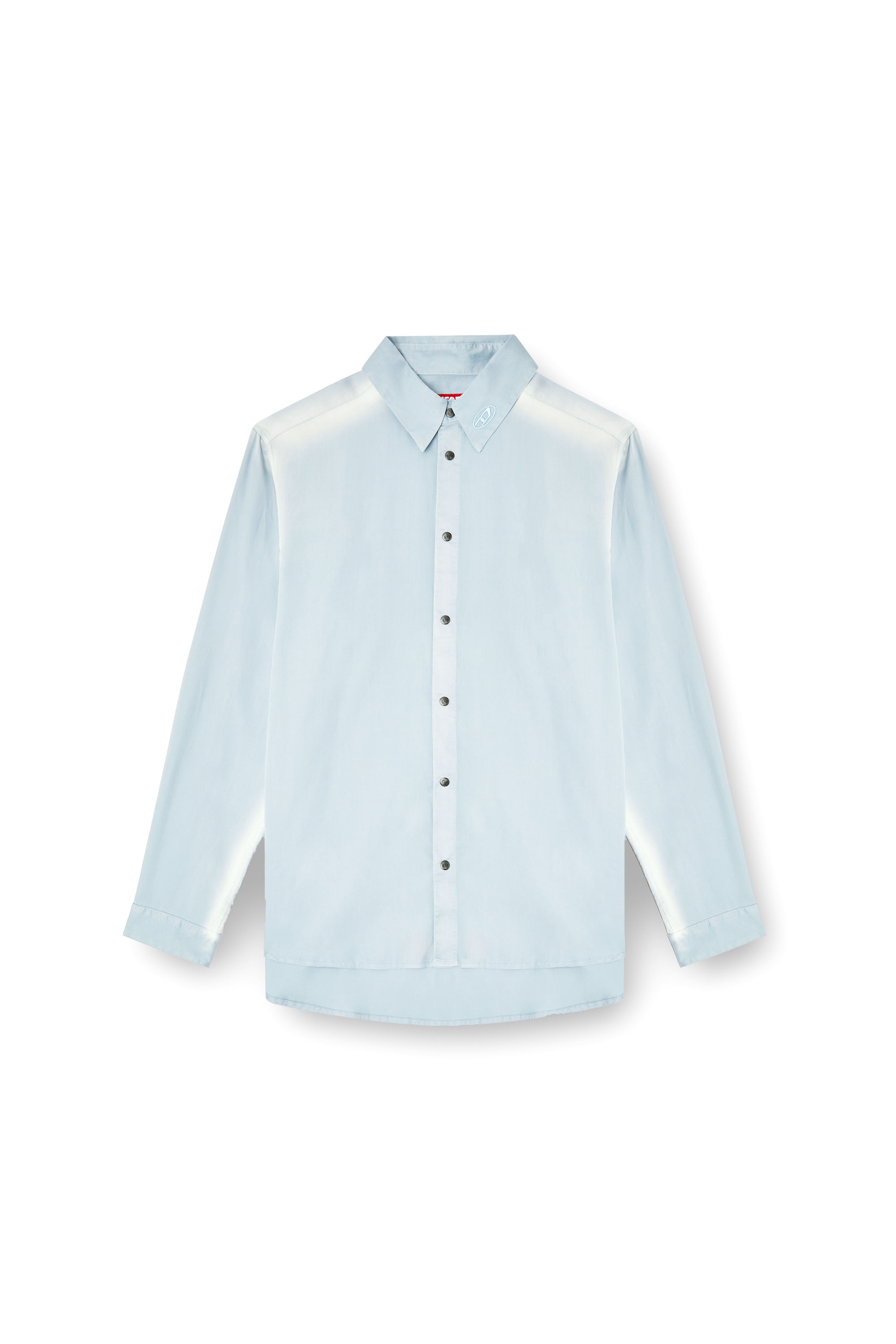 Diesel - S-SIMPLY-JLCI, Man's Shirt in faded twill in Light Blue - 4