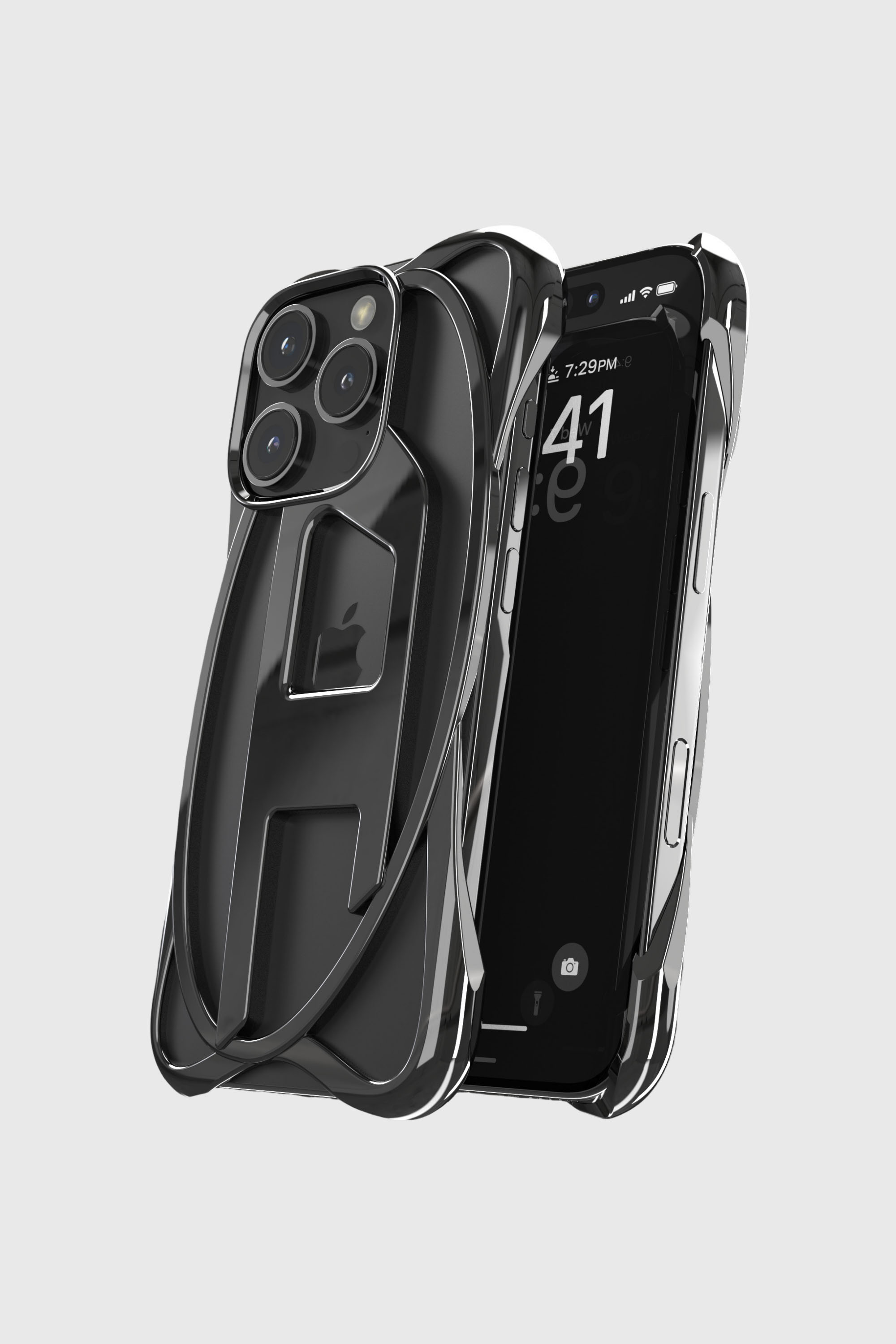 Diesel - 60268 CAGED D CASE, Unisex's Caged D Case iPhone 16 Pro in Black - 4