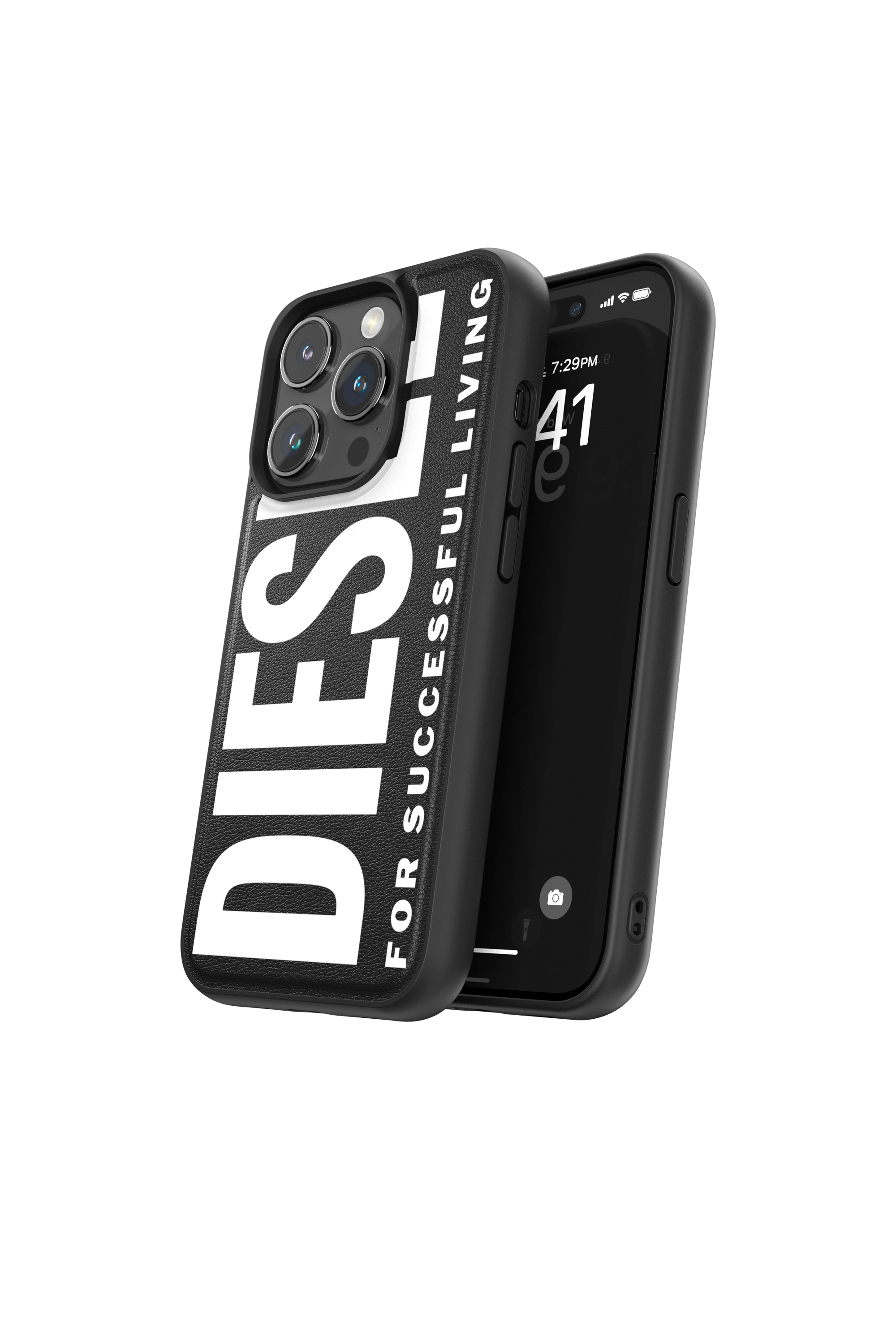 Diesel - 54166 MOULDED CASE, Unisex's Moulded case cover iP15 Pro in Black - 3