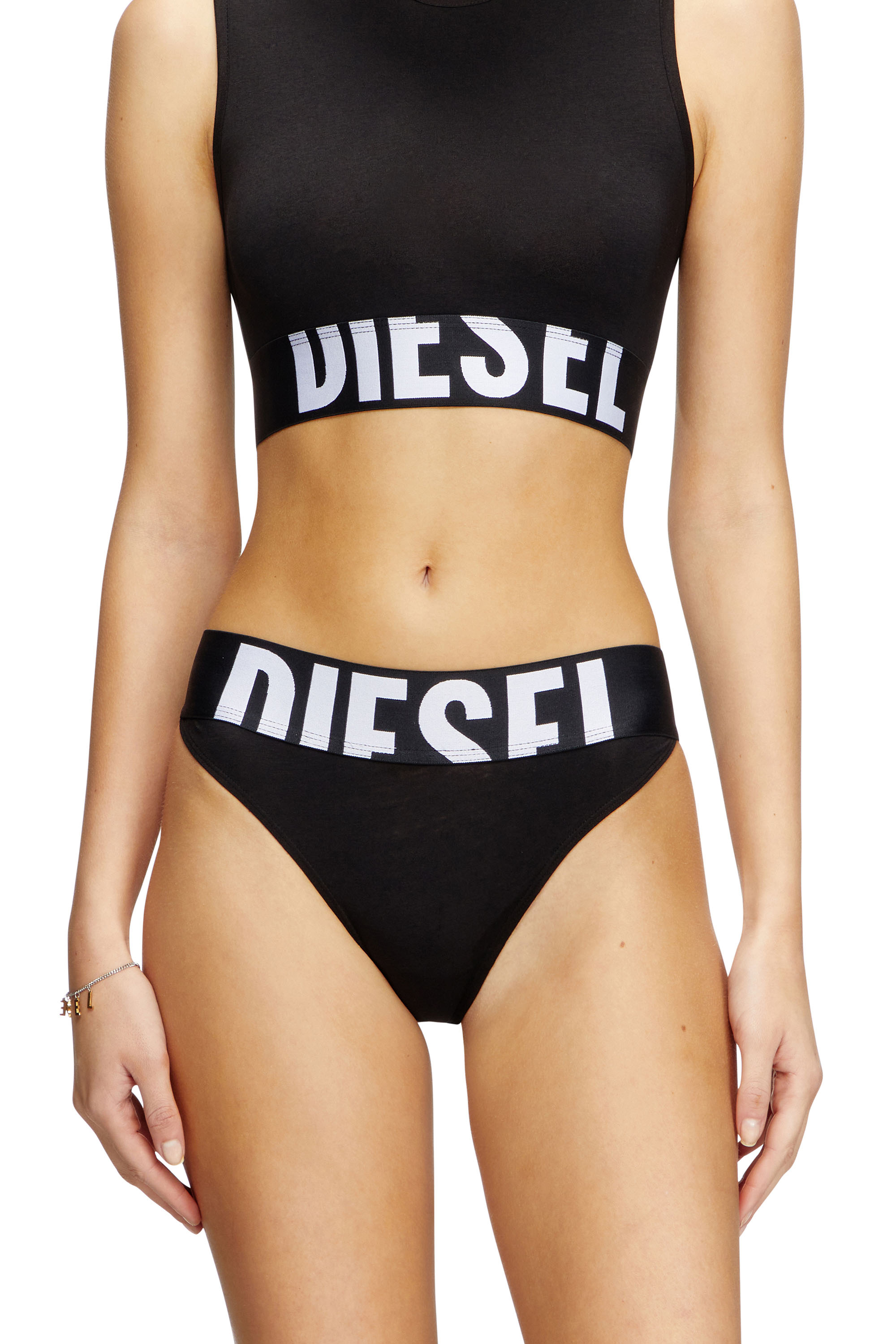 Diesel - LOLA-D-POP-3PACK, Woman's Three-pack briefs with cut-off logo in Black - 3