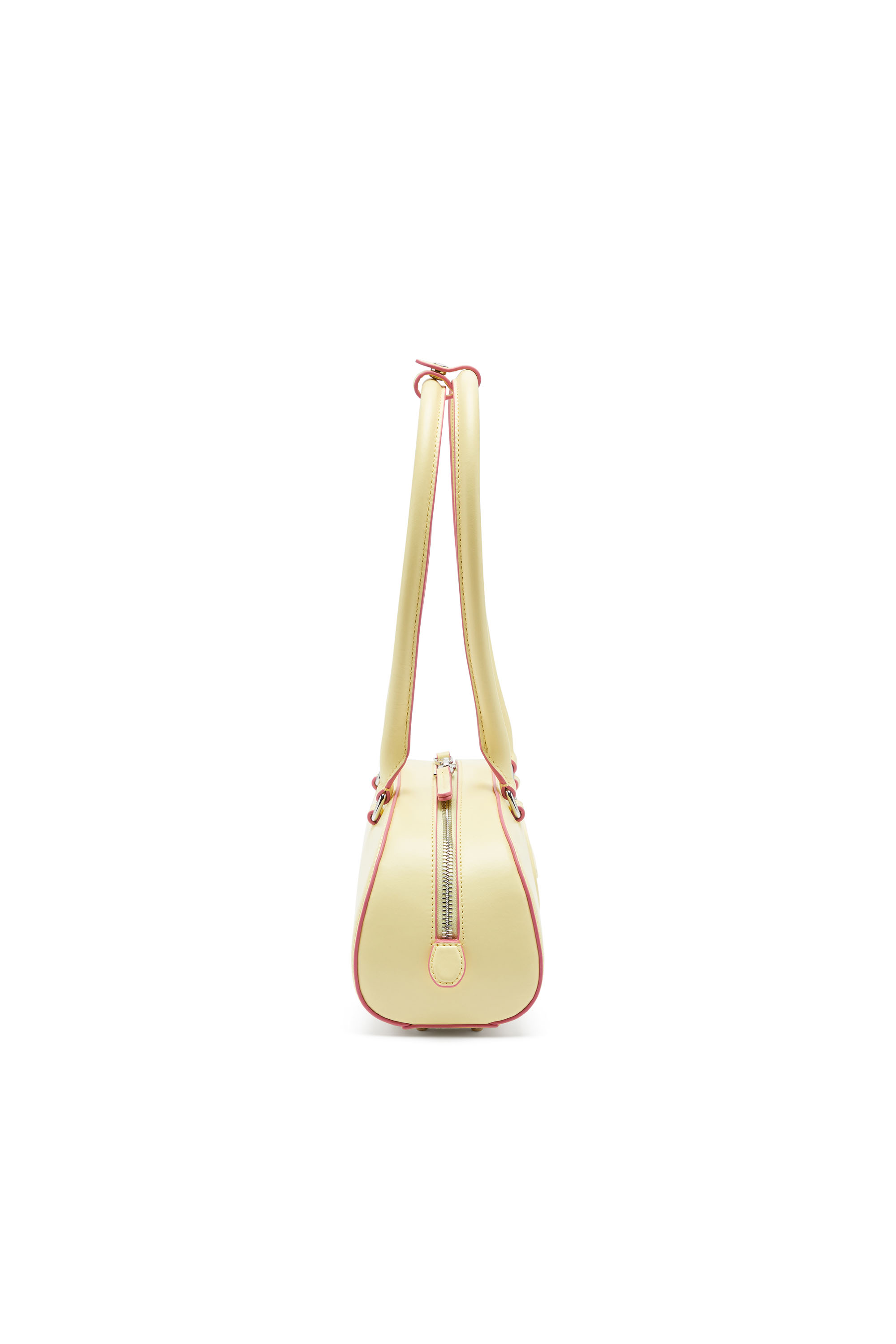Diesel - 1DR DOME SHOULDER EW, Woman's 1DR Dome - Elongated bowling bag in leather in Yellow - 4
