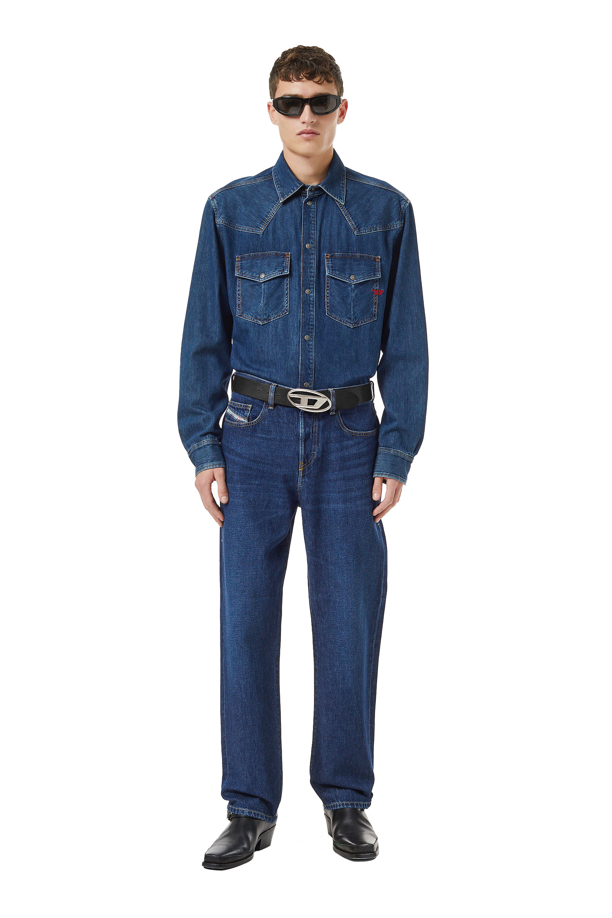 Diesel - Straight Jeans 2020 D-Viker 09C03, Dark Blue - Image 4